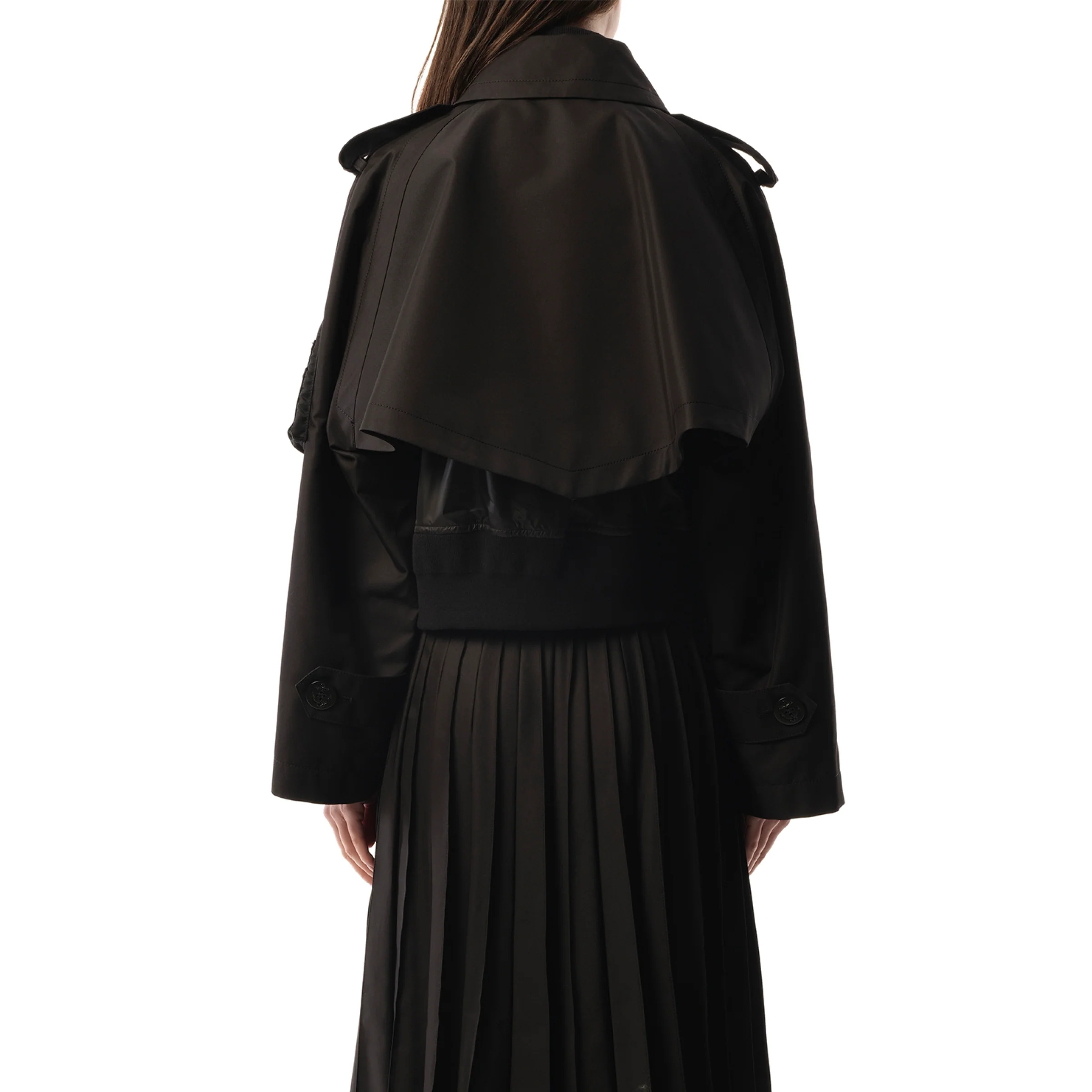 Cotton Gabardine x Nylon Twill Blouson in Black - Image 6