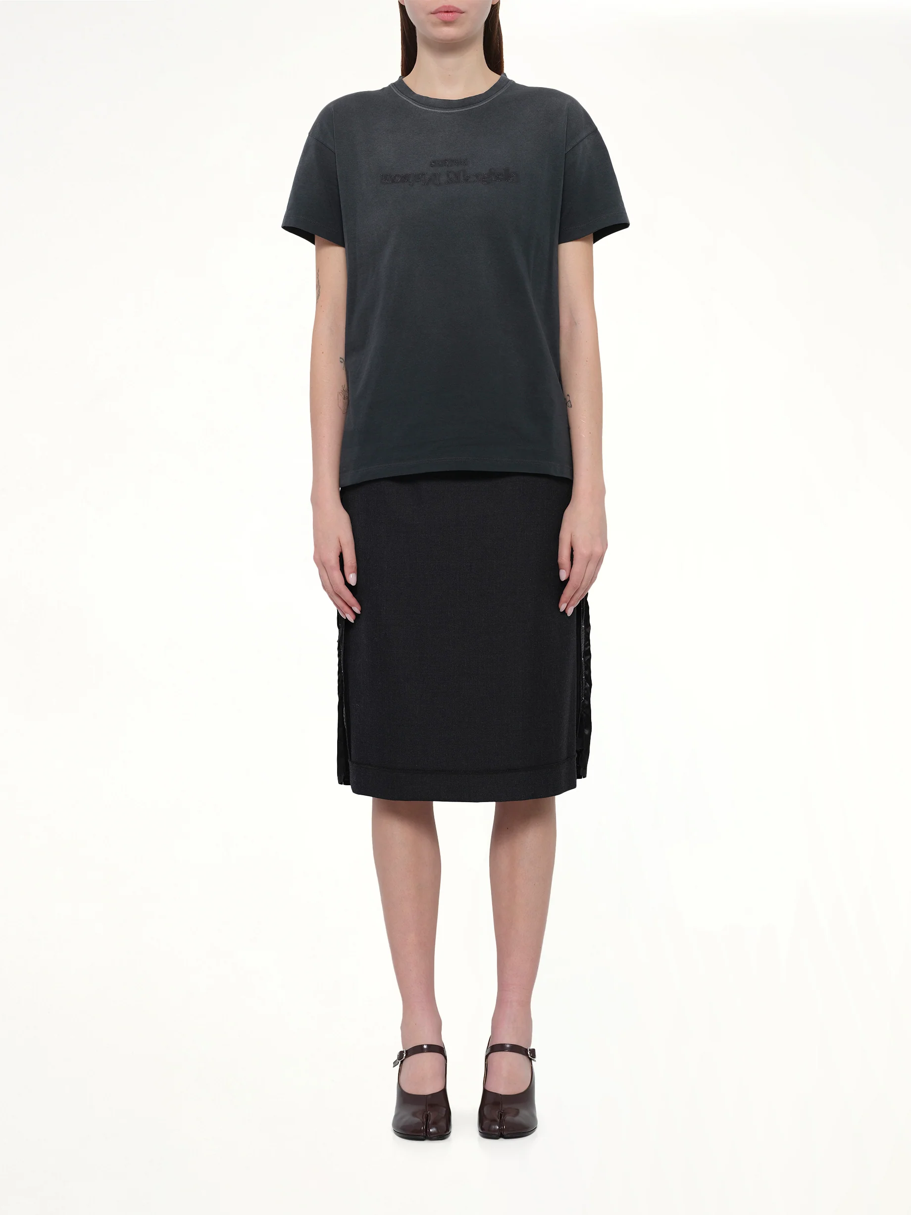 Reverse Logo T-Shirt in Black - Image 7