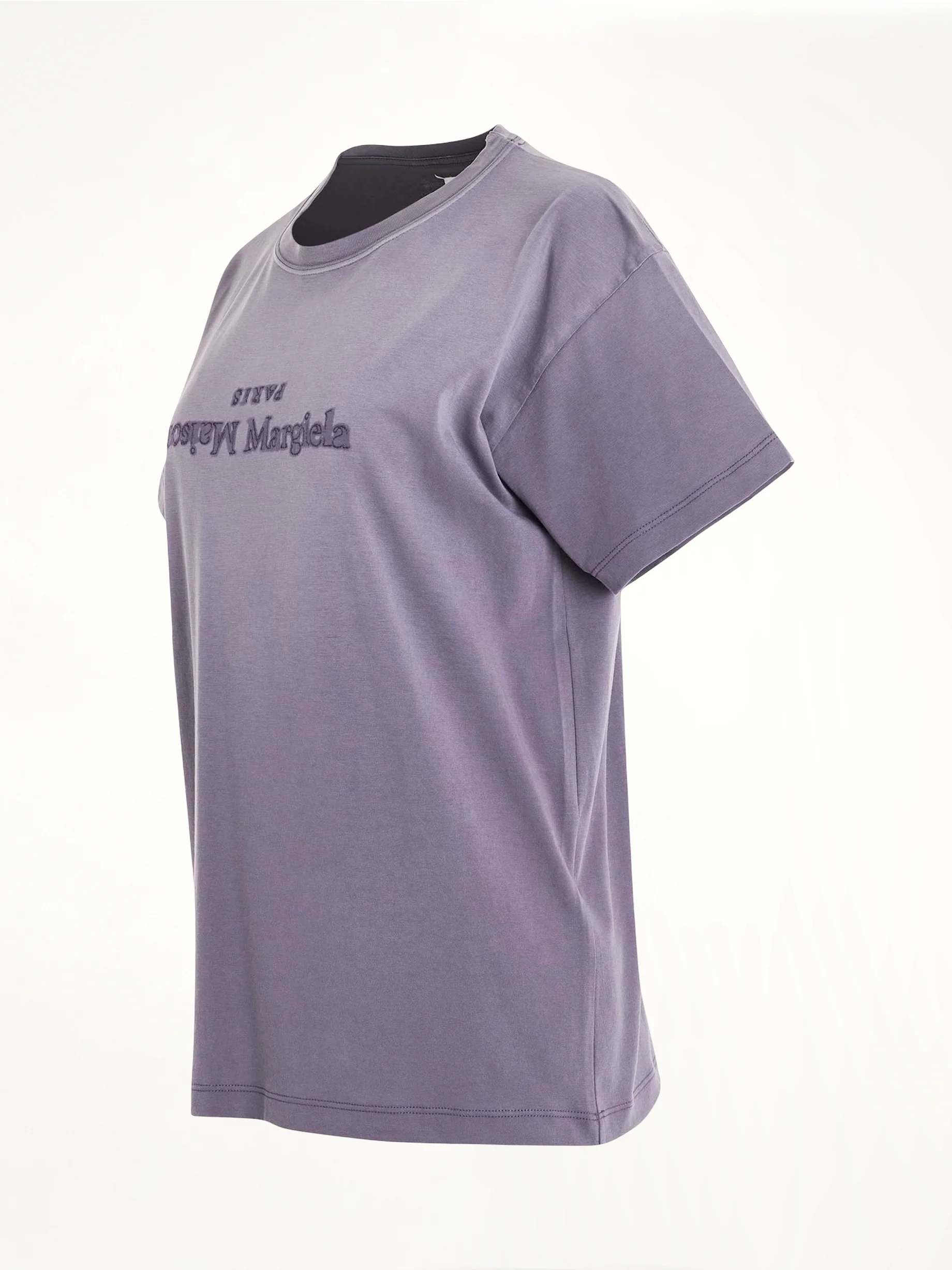 Cotton Jersey Logo T-Shirt in Washed Purple - Image 2