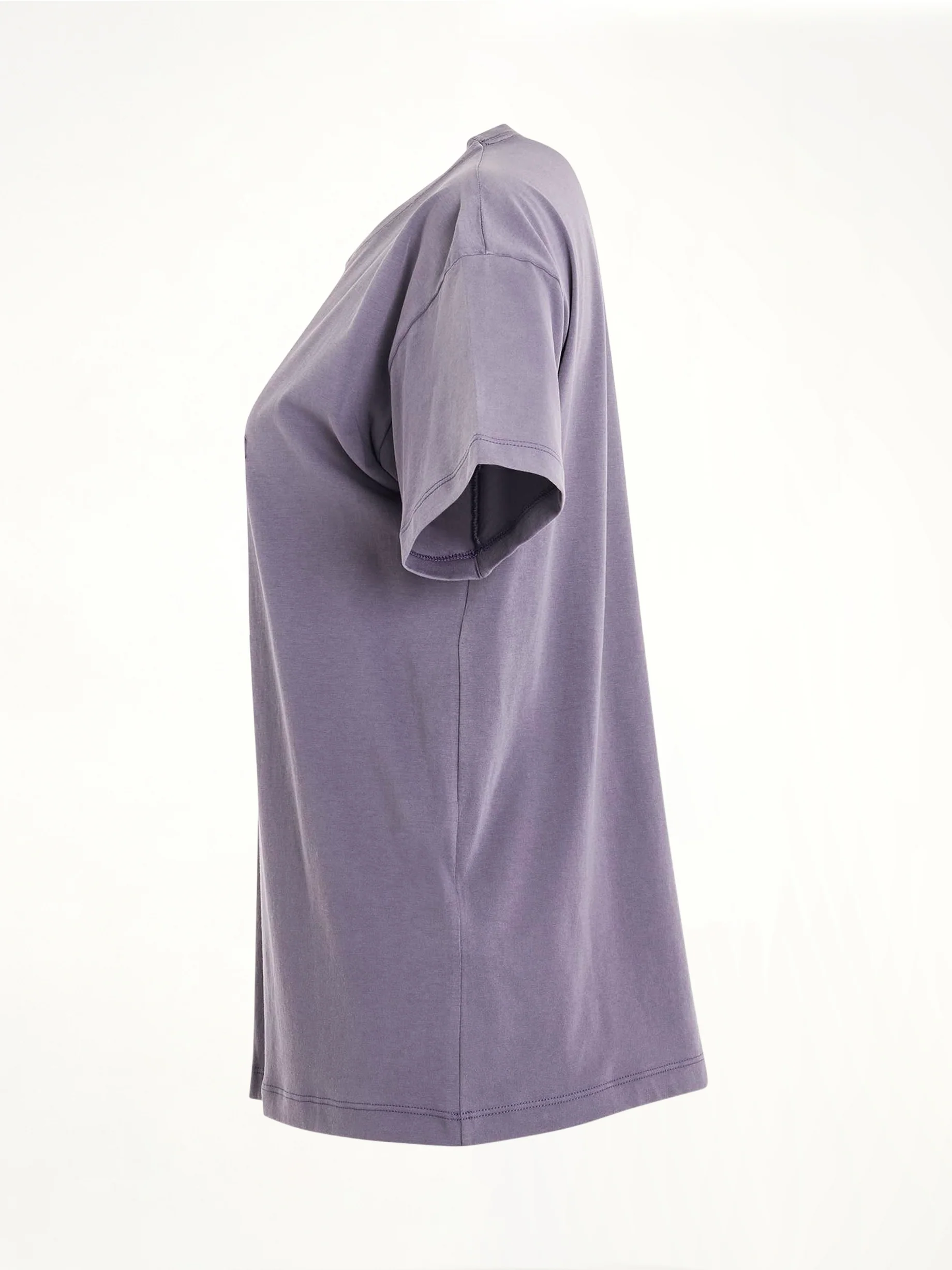 Cotton Jersey Logo T-Shirt in Washed Purple - Image 3