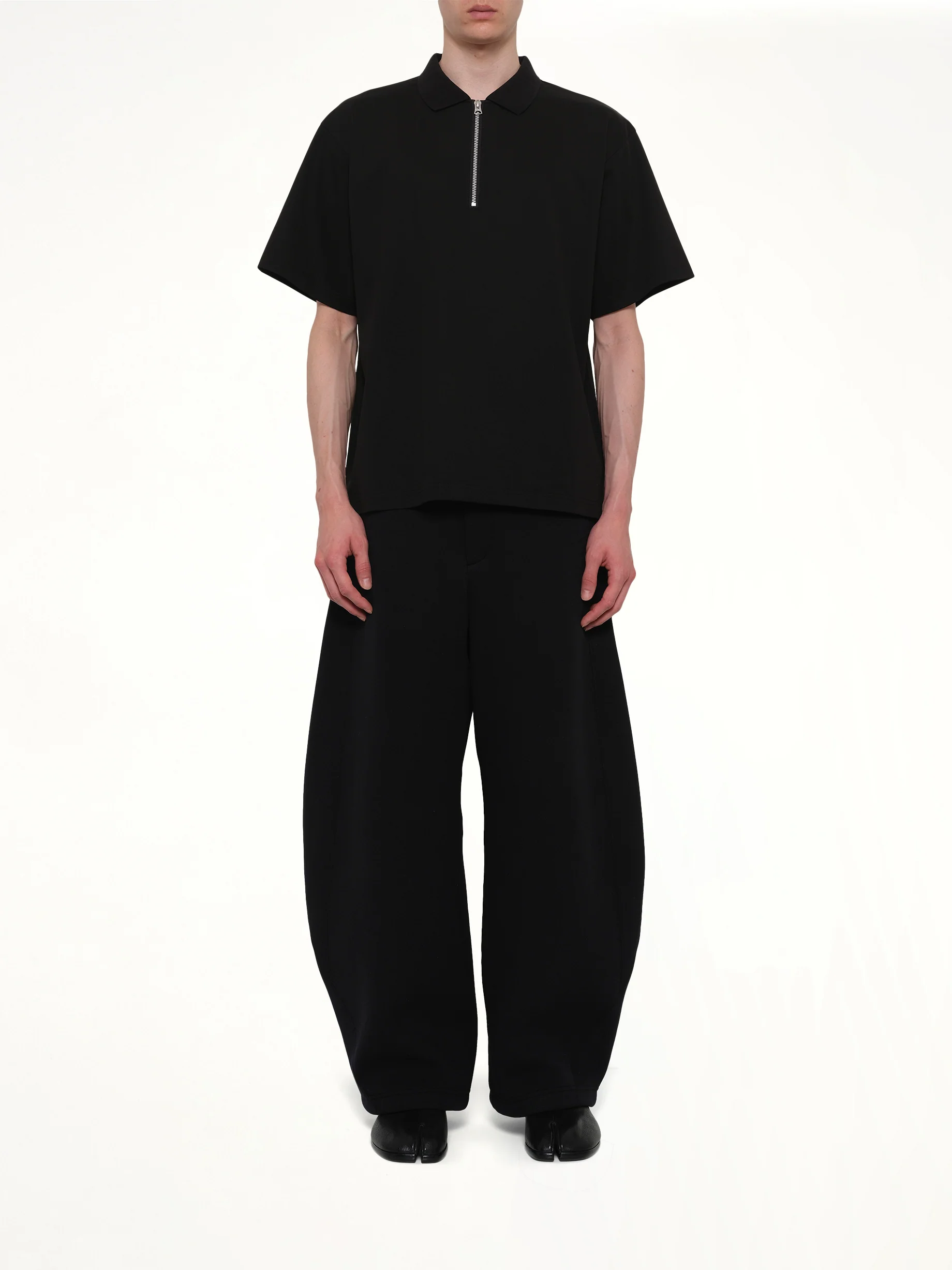 Cotton Jersey Polo in Black - Image 7