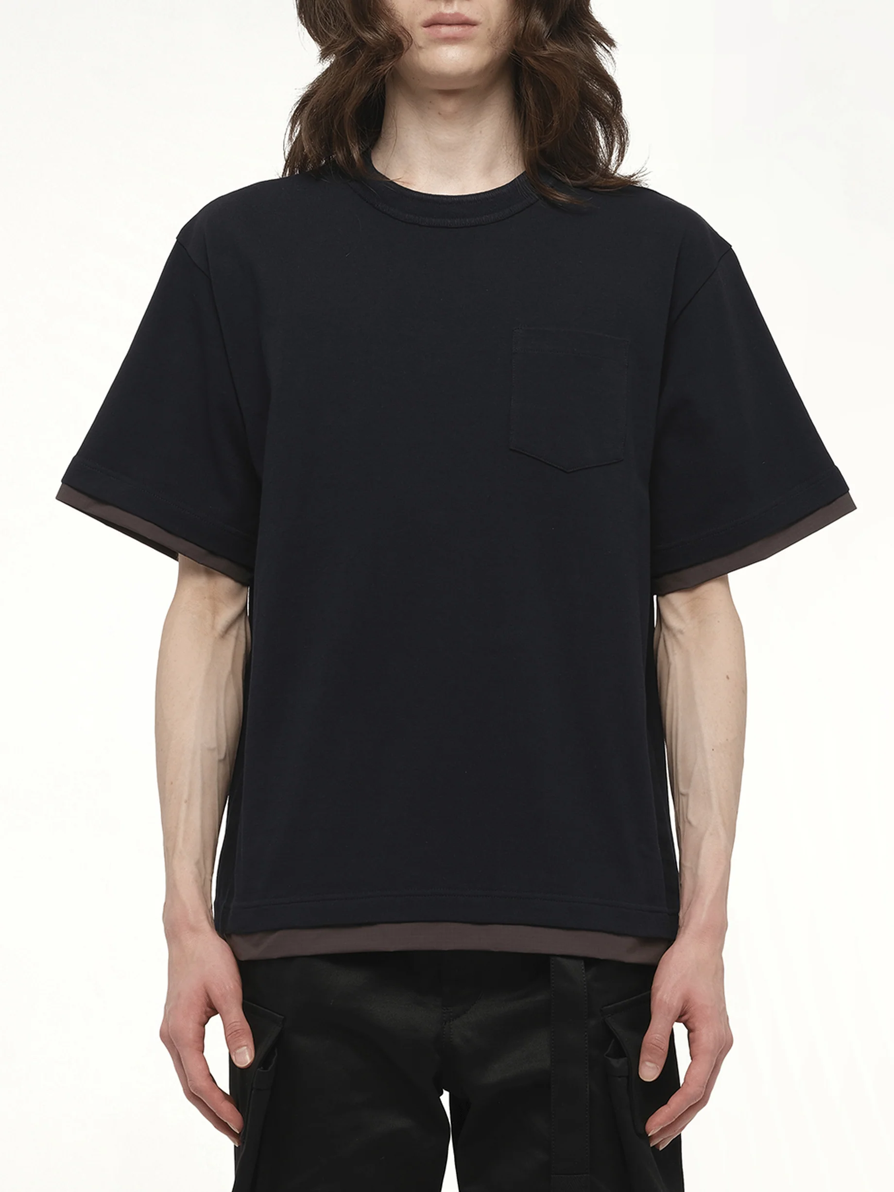Cotton Jersey T-Shirt in Navy