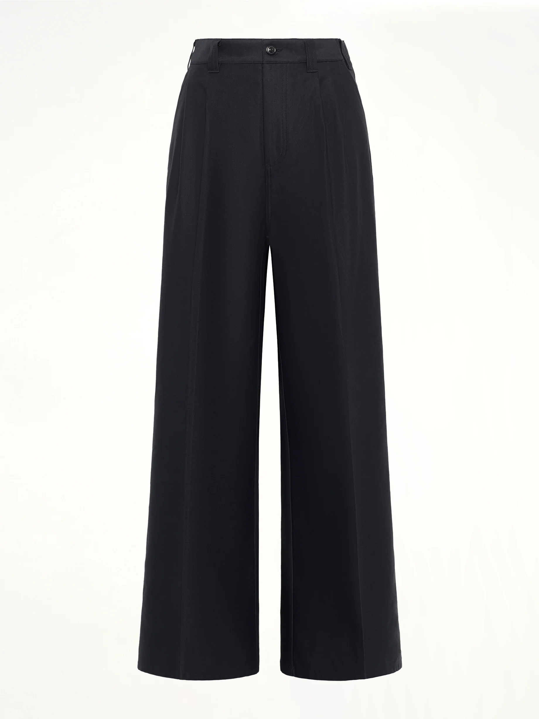 Cotton Palazzo Trouser in Black - Image 2