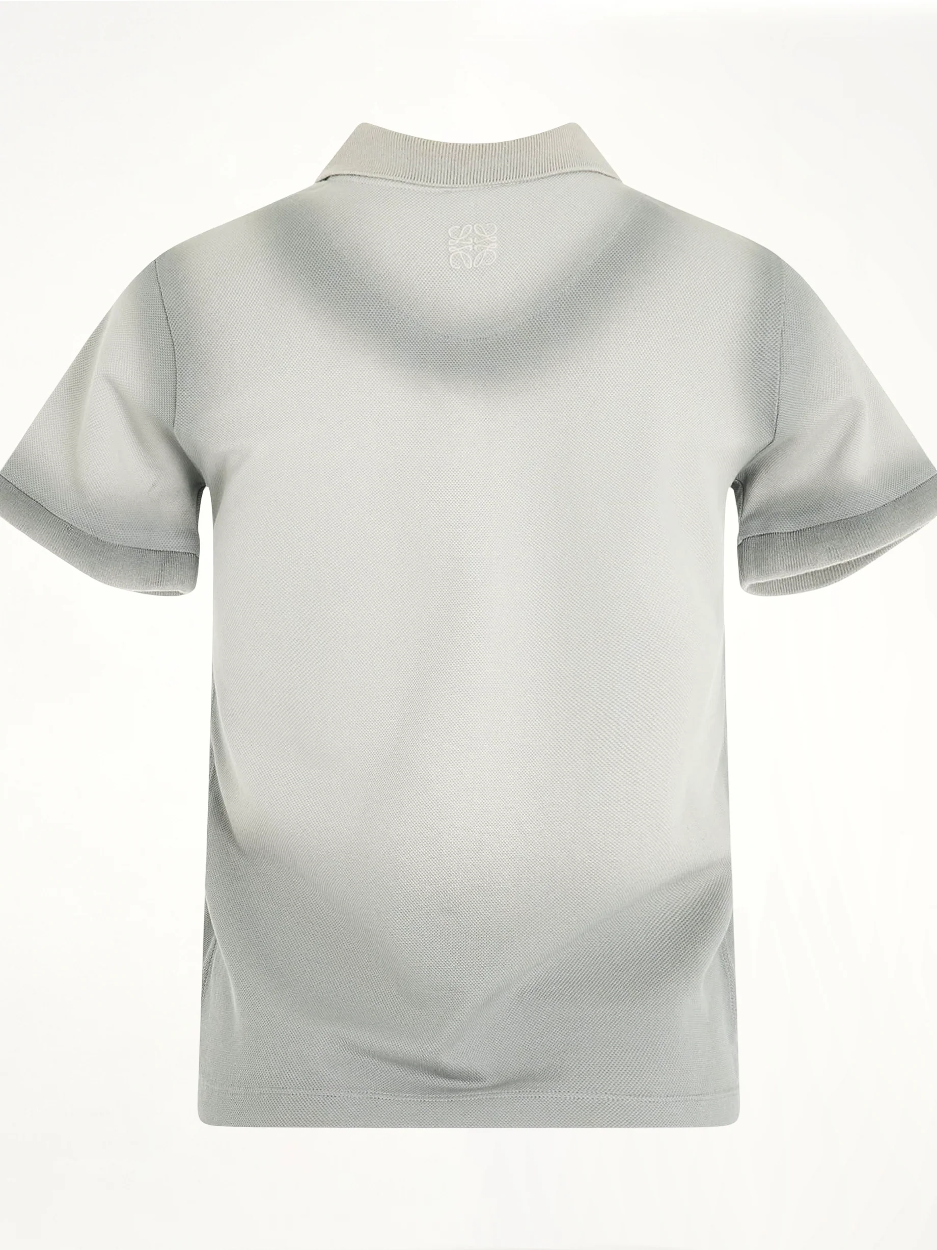Cotton Polo Top in Cold Grey - Image 4
