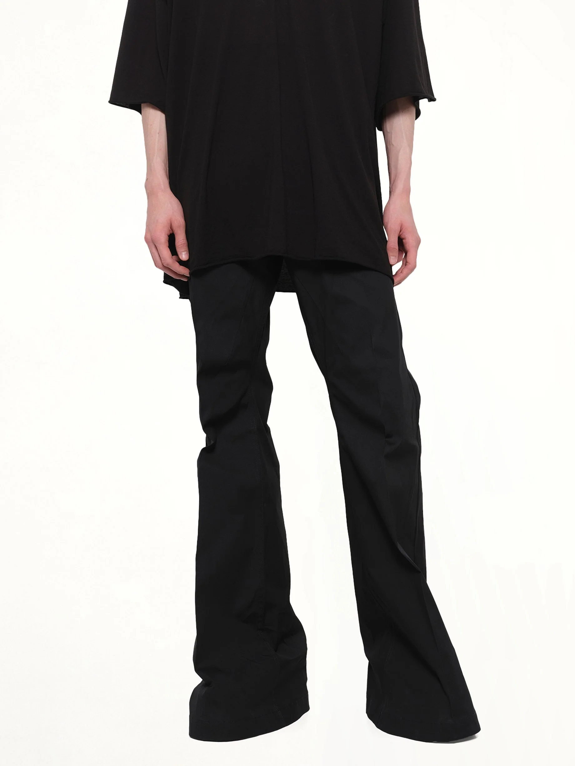 Cotton Poplin Bolan Bootcut in Black - Image 6