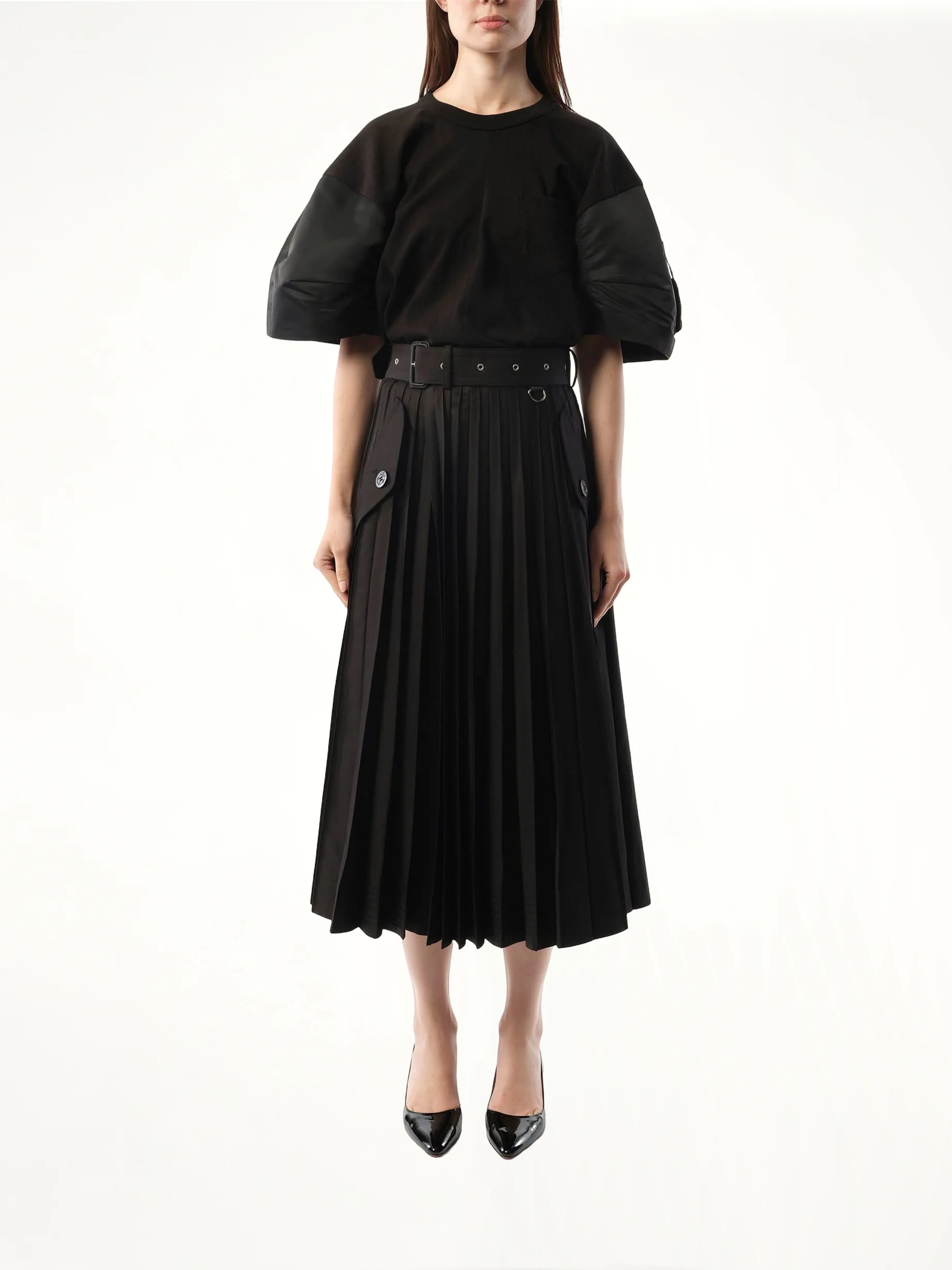Cotton Skirt in Black - Image 4
