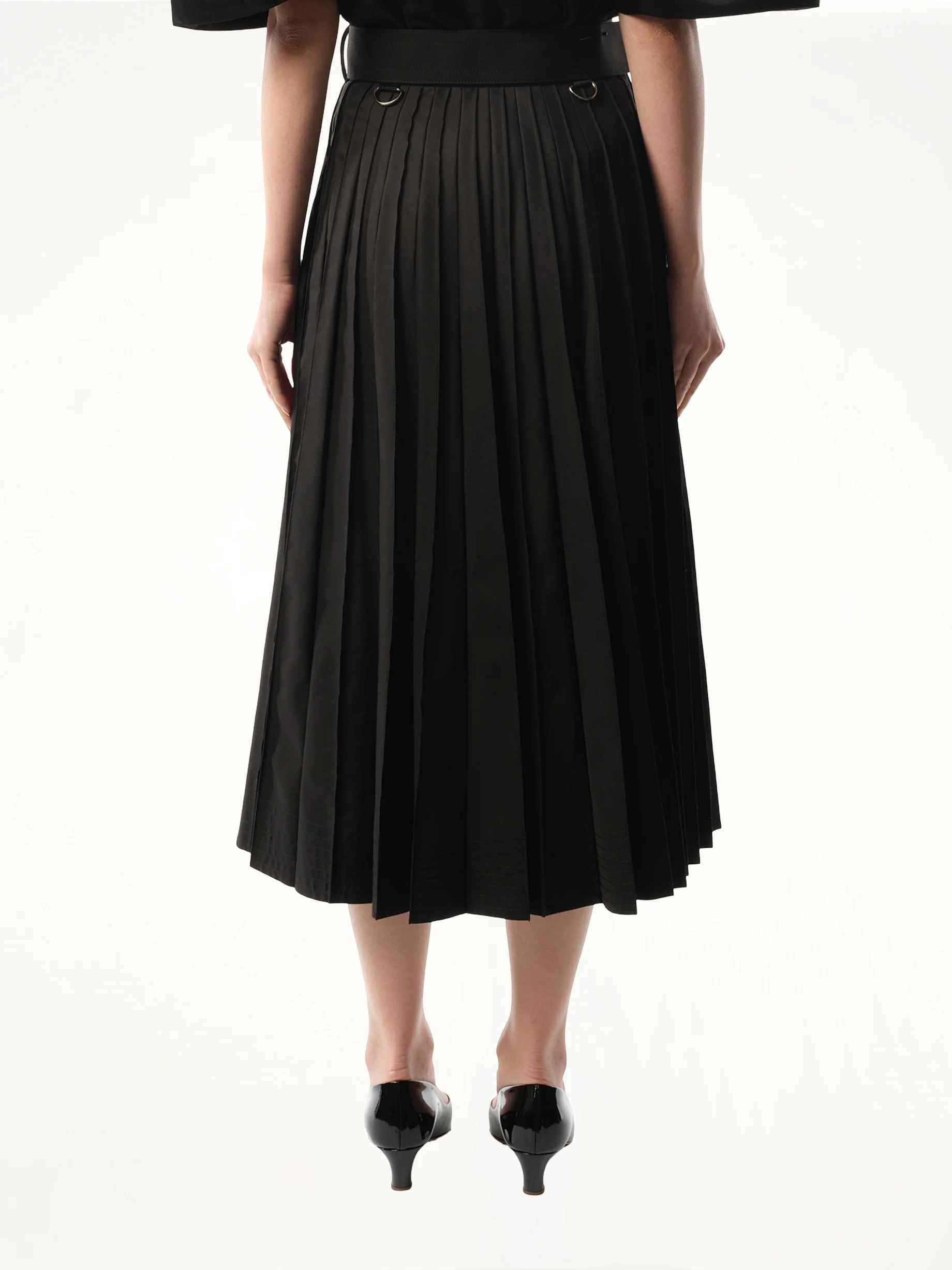 Cotton Skirt in Black - Image 5