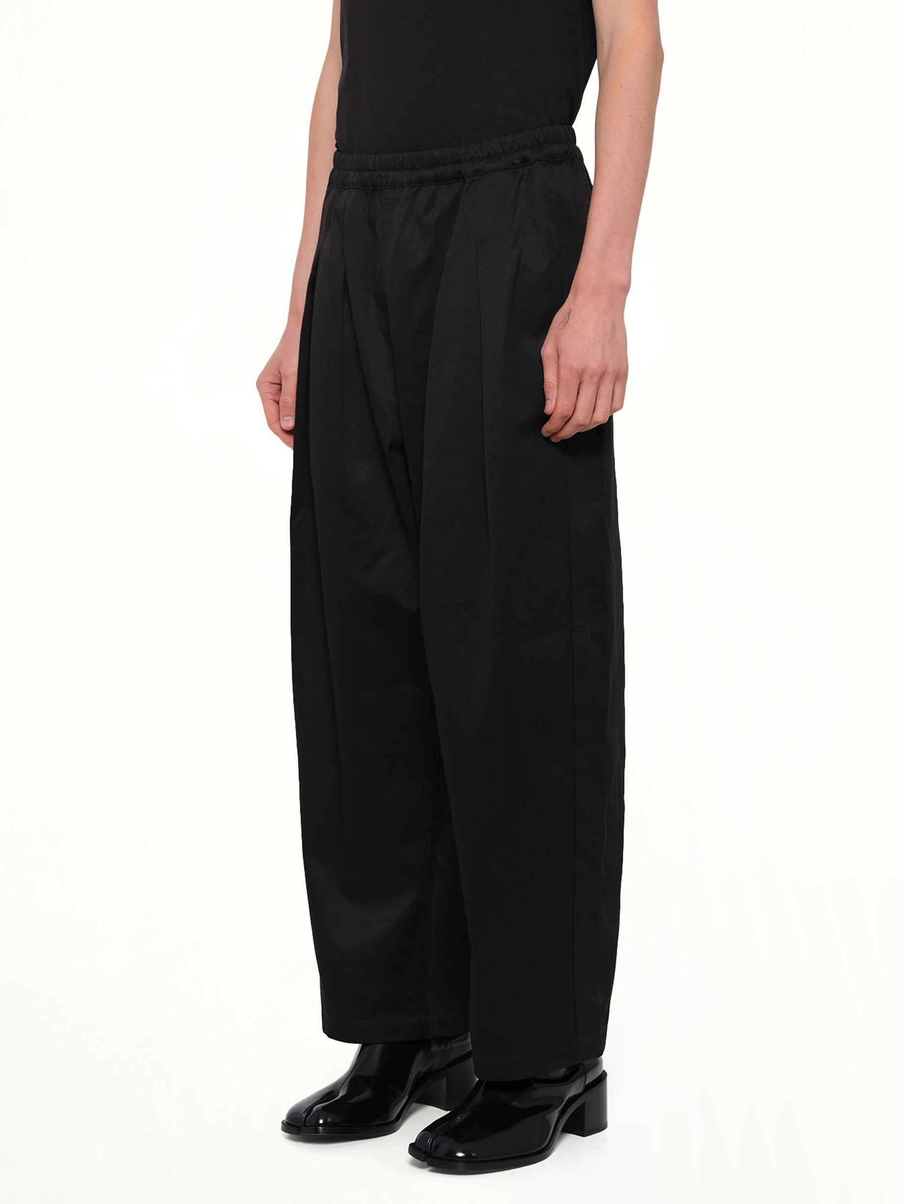 Cotton Twill Pants in Black - Image 3