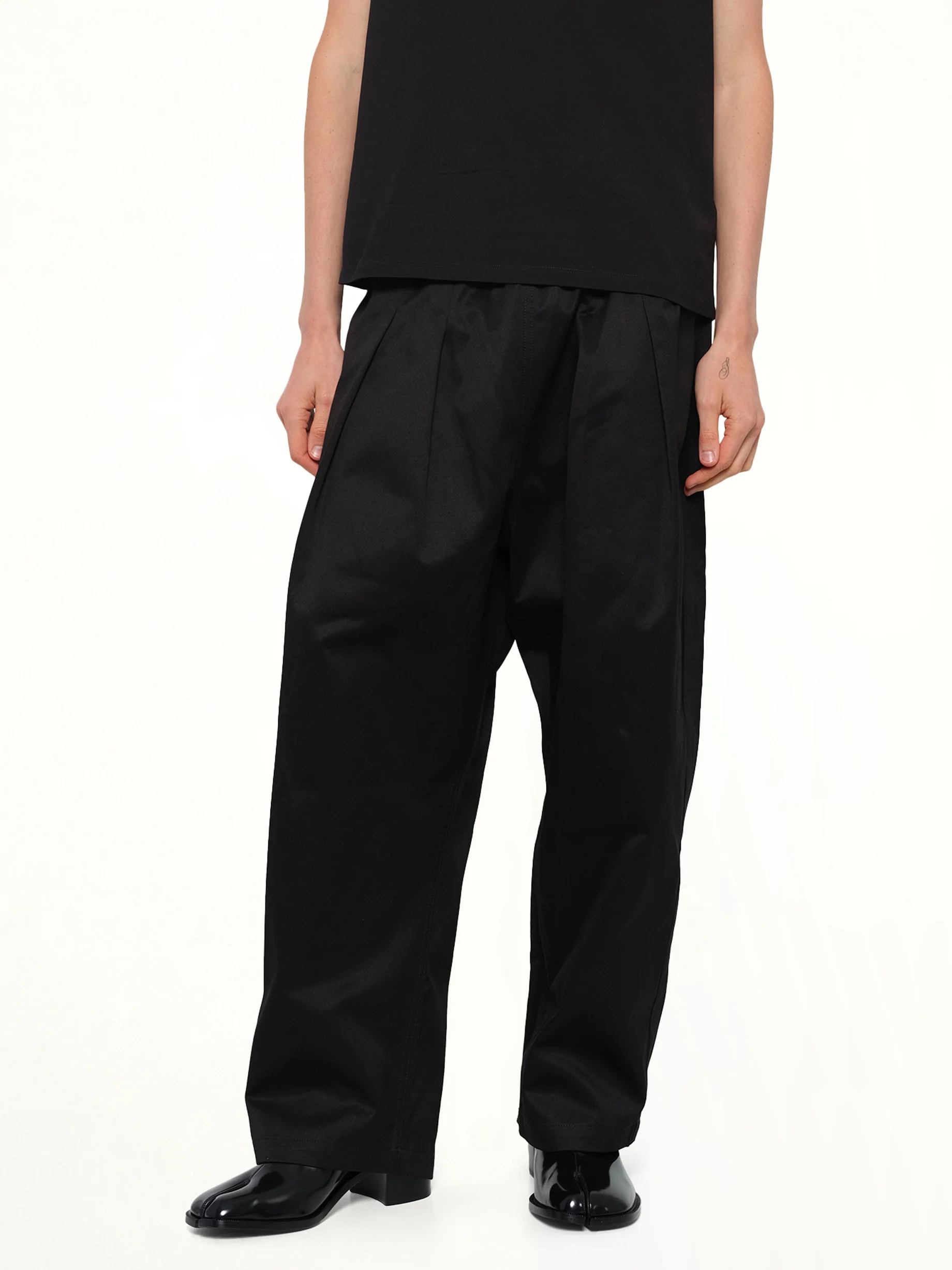 Cotton Twill Pants in Black - Image 6