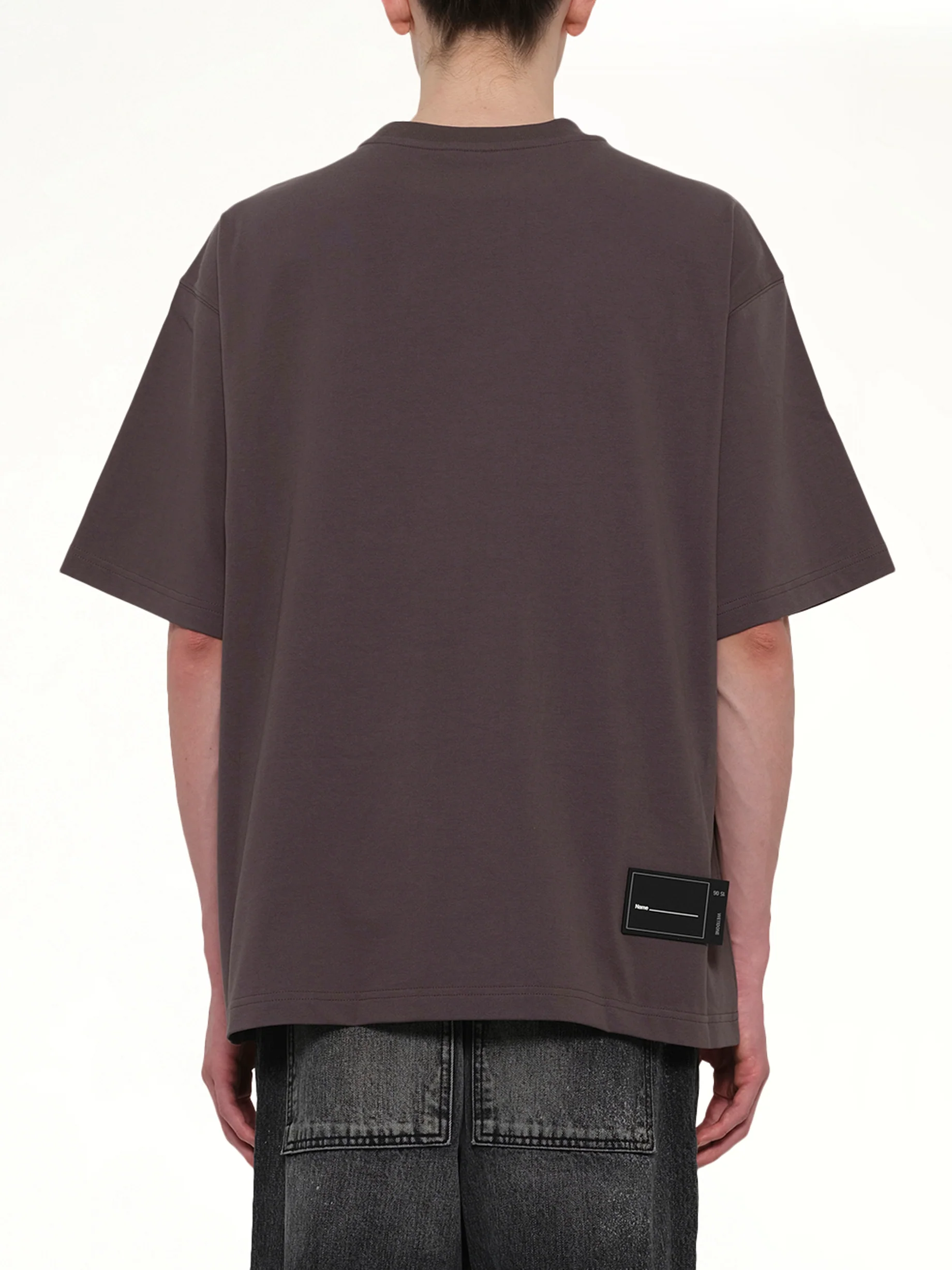 Cotton WD Logo T-Shirt in Charcoal - Image 5