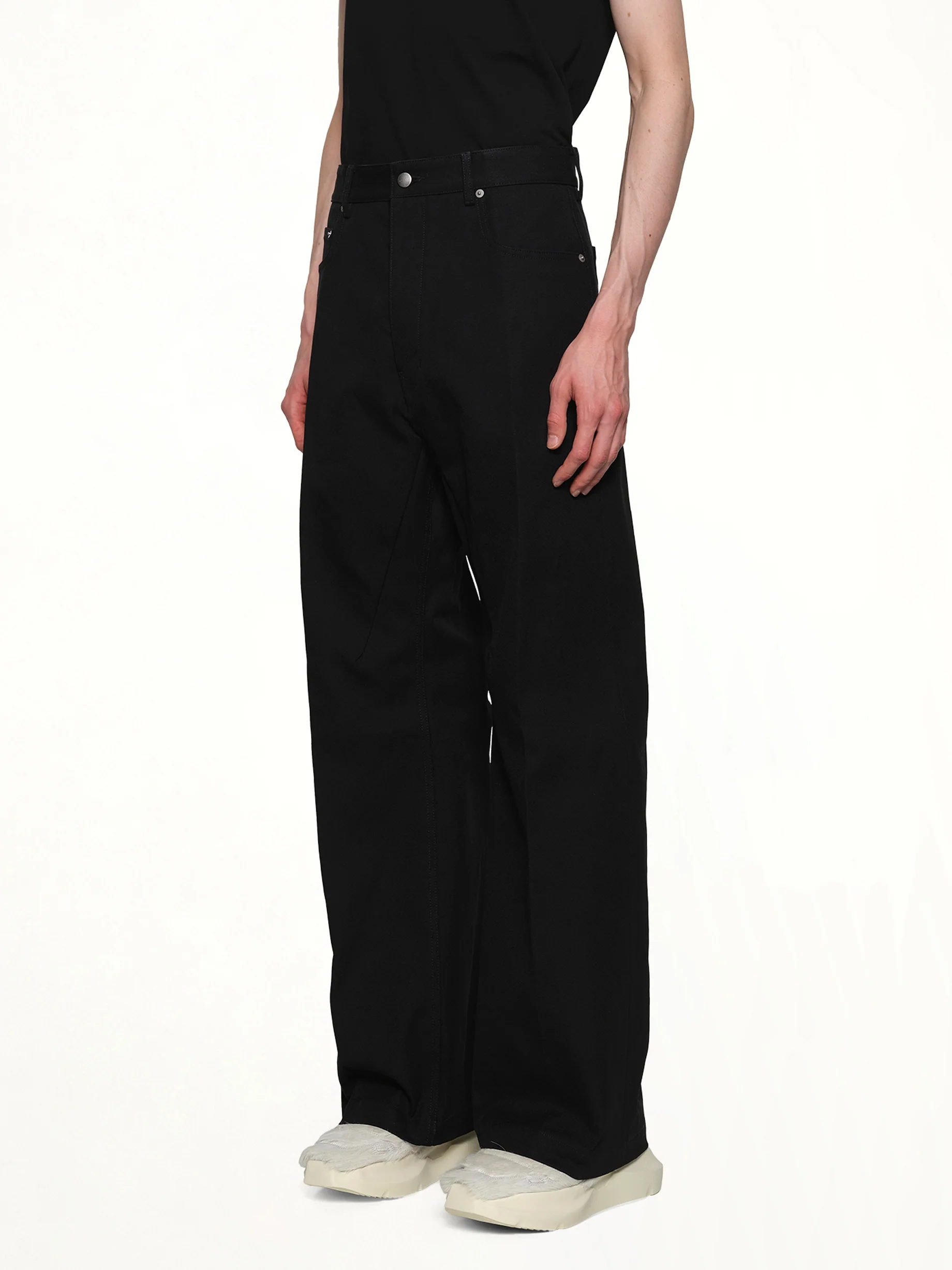 Cotton Whipcord Geth Jeans in Black - Image 3