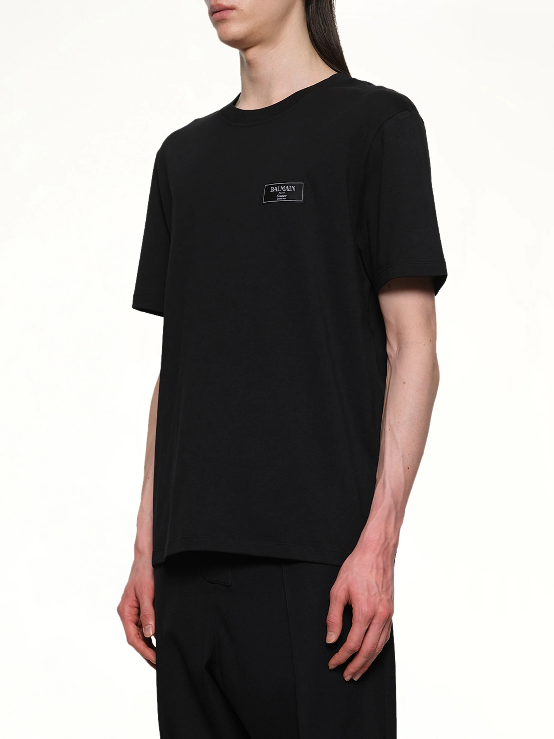 Couture Label Regular T-Shirt in Black - Image 3