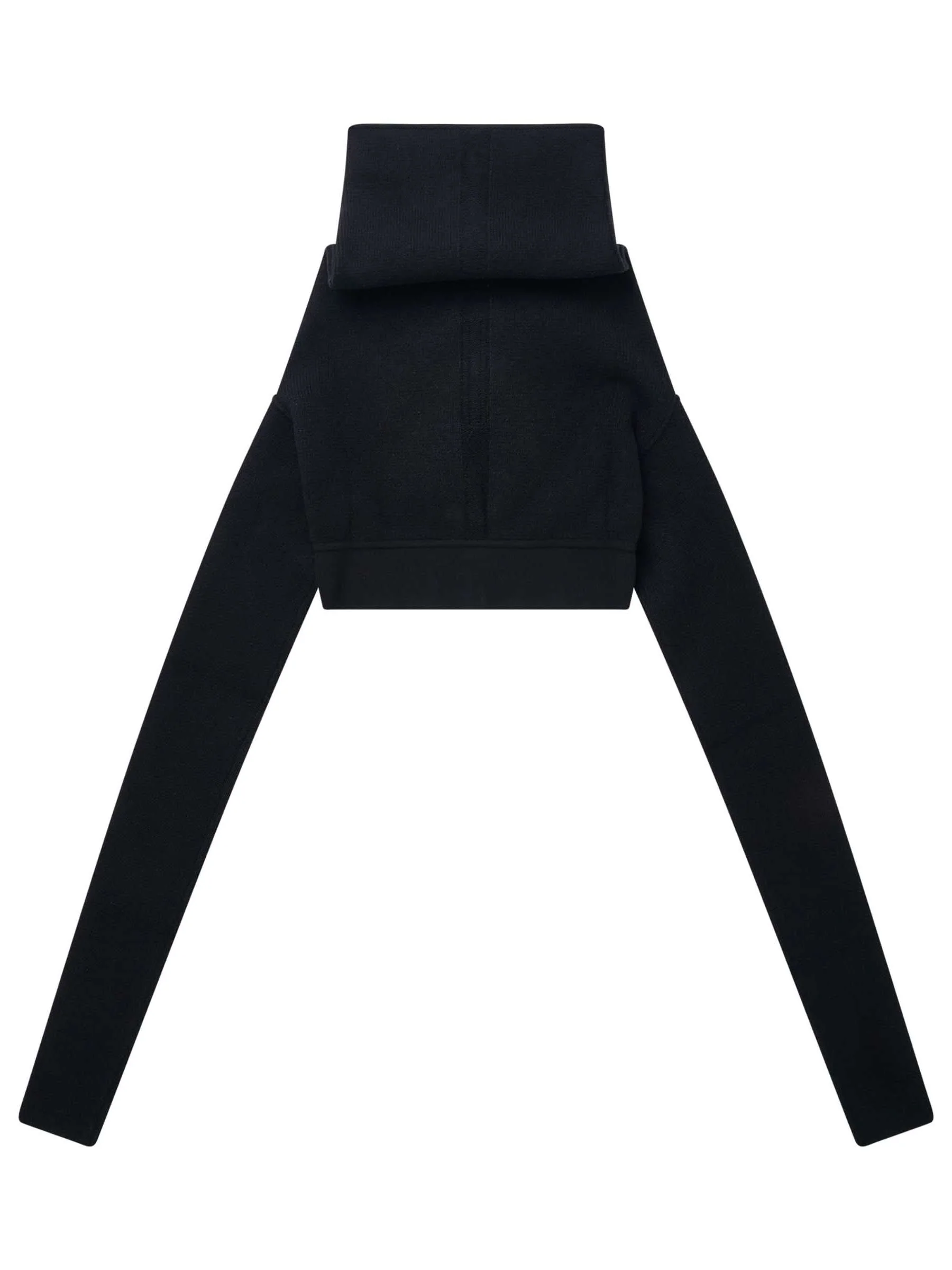 Cowl Pull Knit Sweater in Black - Image 2