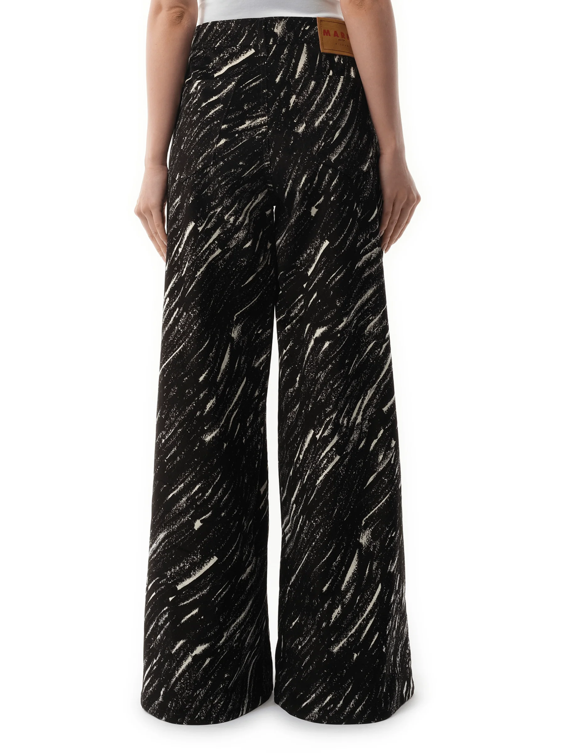 Crayon Flock Stretch Denim Pants in Black - Image 6
