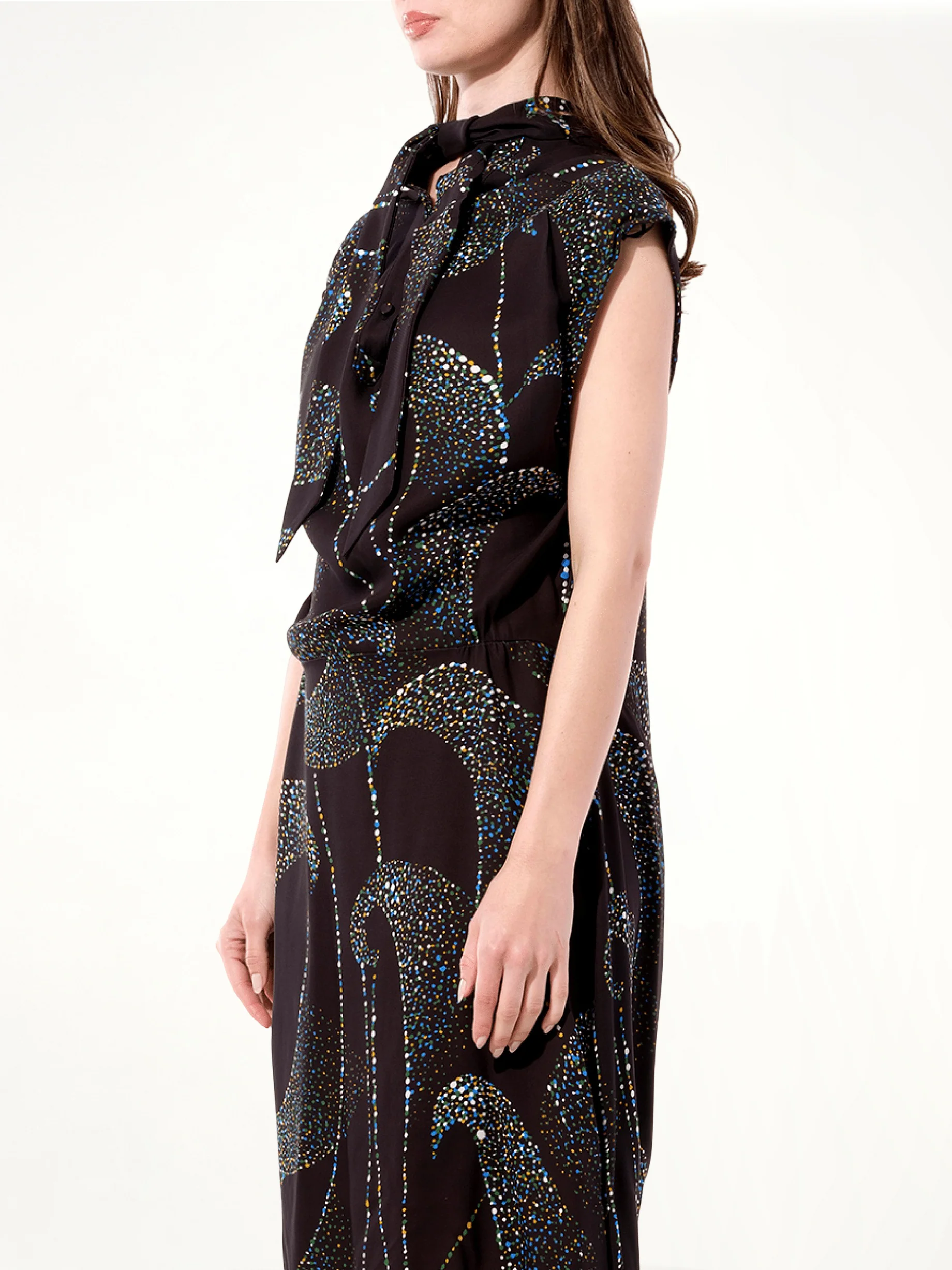 Crepe Dress in Black - Image 5