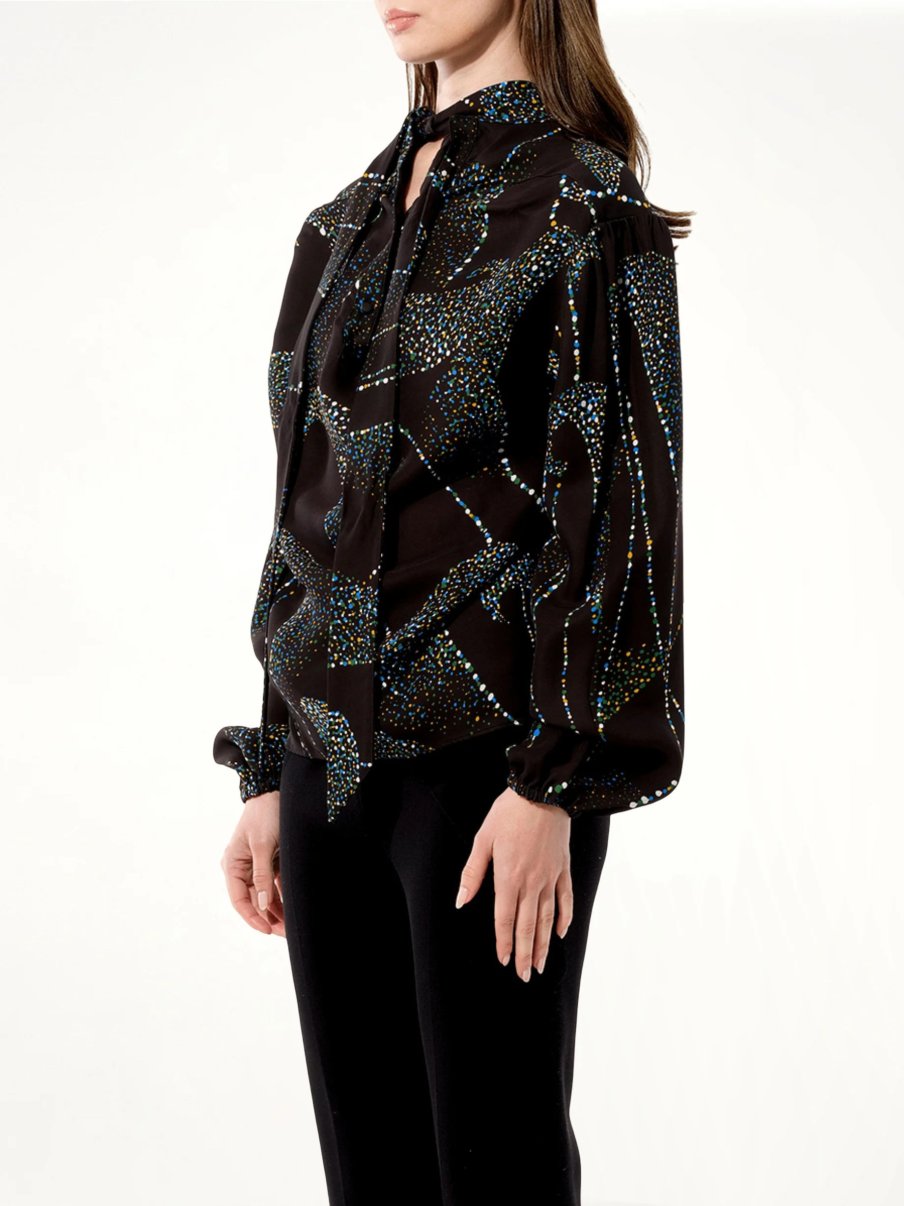 Crepe Shirt in Black - Image 5