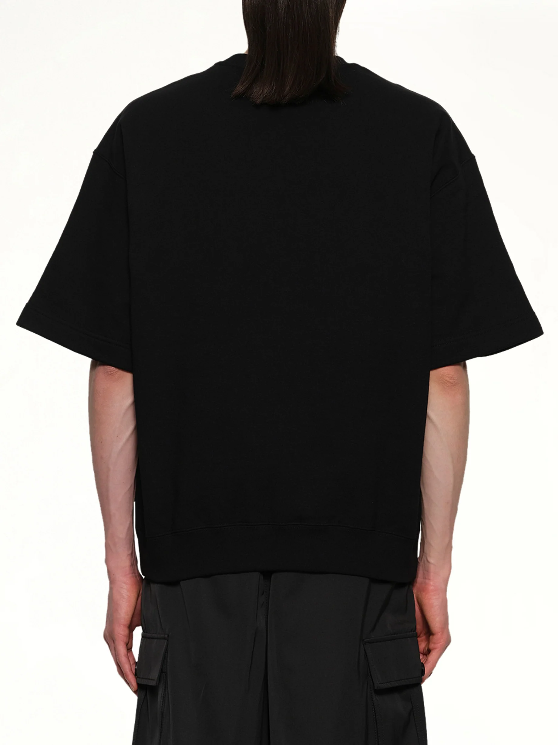 Crewneck Short Sleeve Sweatshirt in Black - Image 5