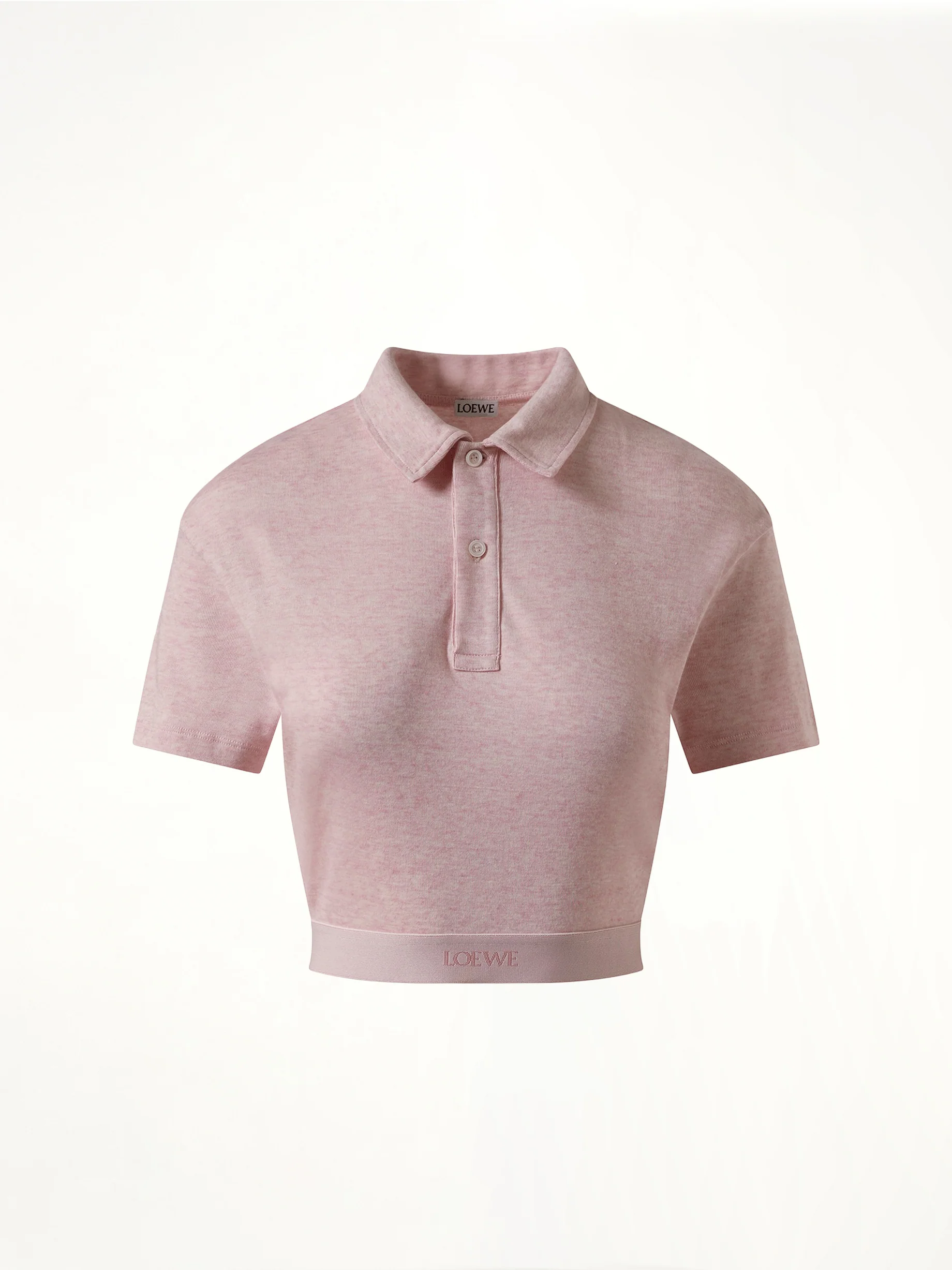 Cropped Polo in Pink - Image 2