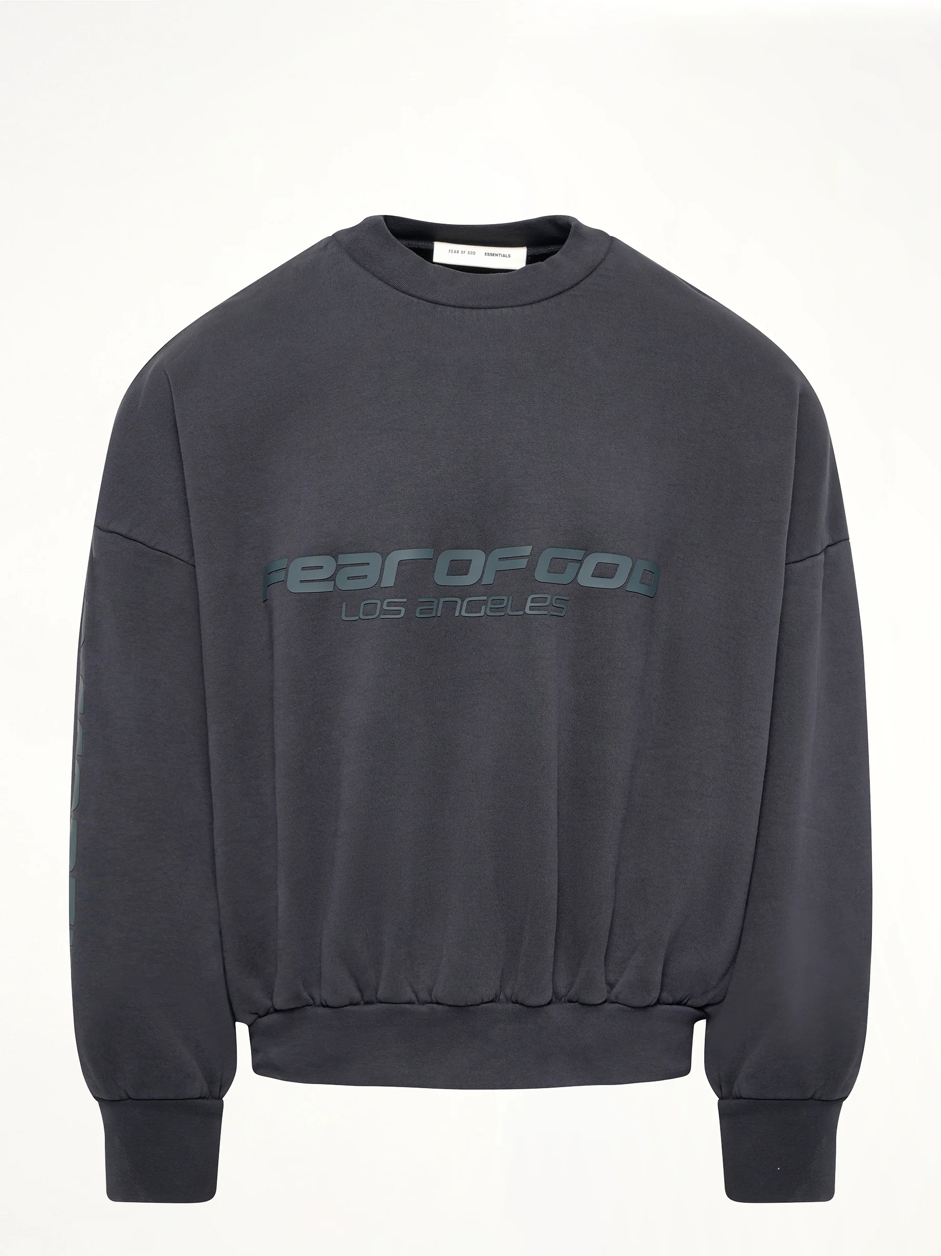 Cropped Relaxed Sweatshirt in Vintage Black - Image 2