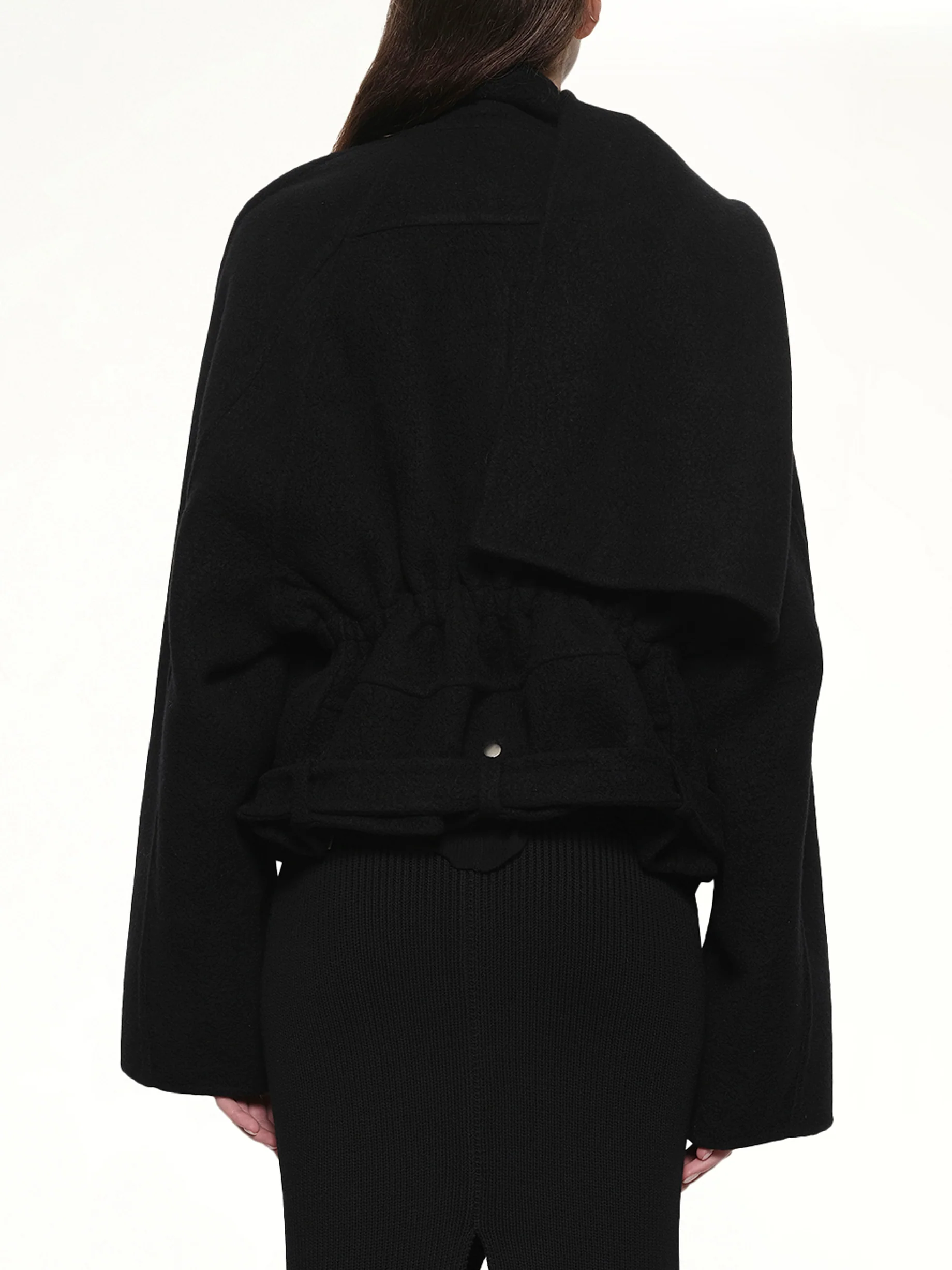 Cropped Scarf Flight in Black - Image 5