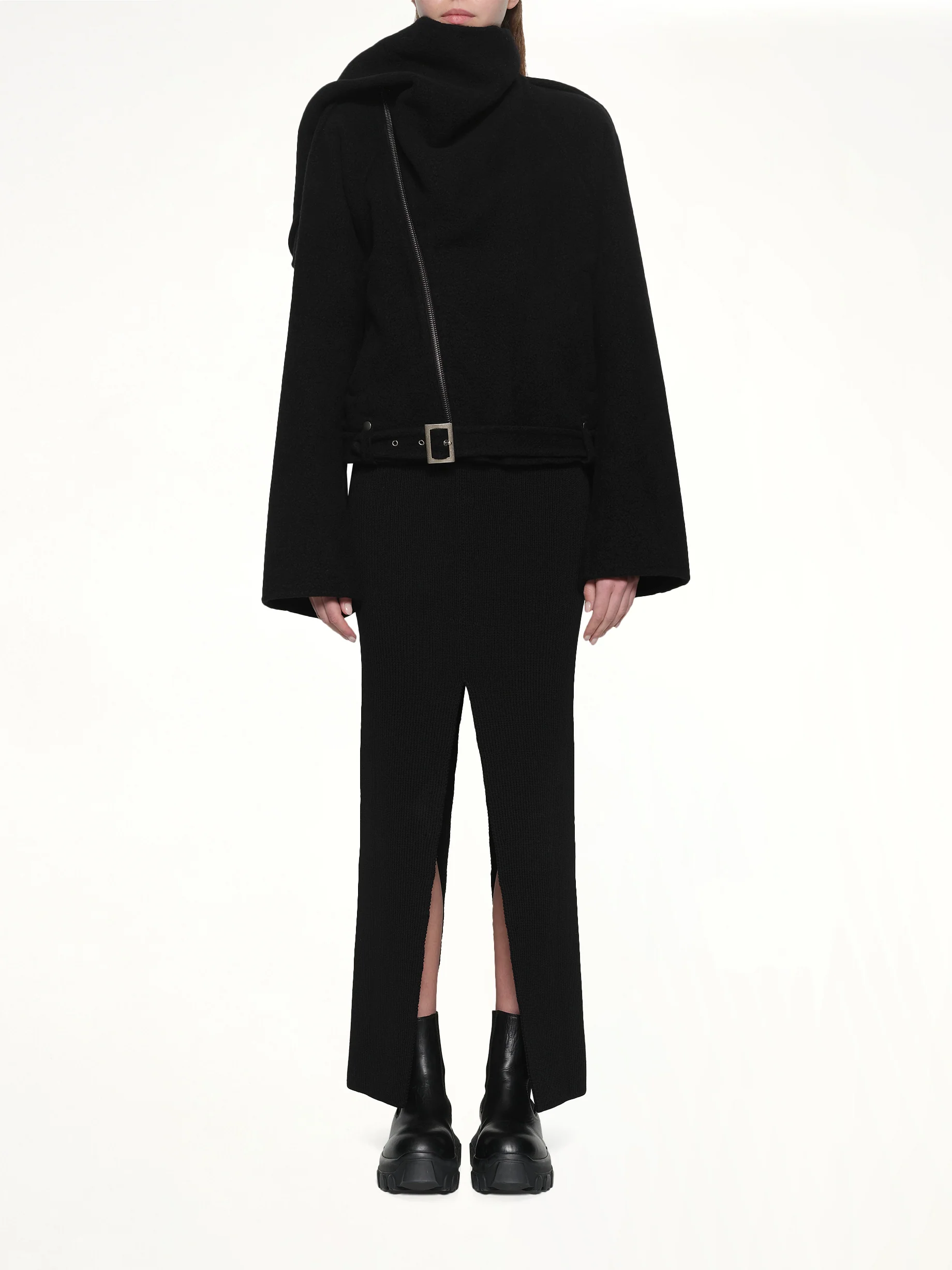 Cropped Scarf Flight in Black - Image 7