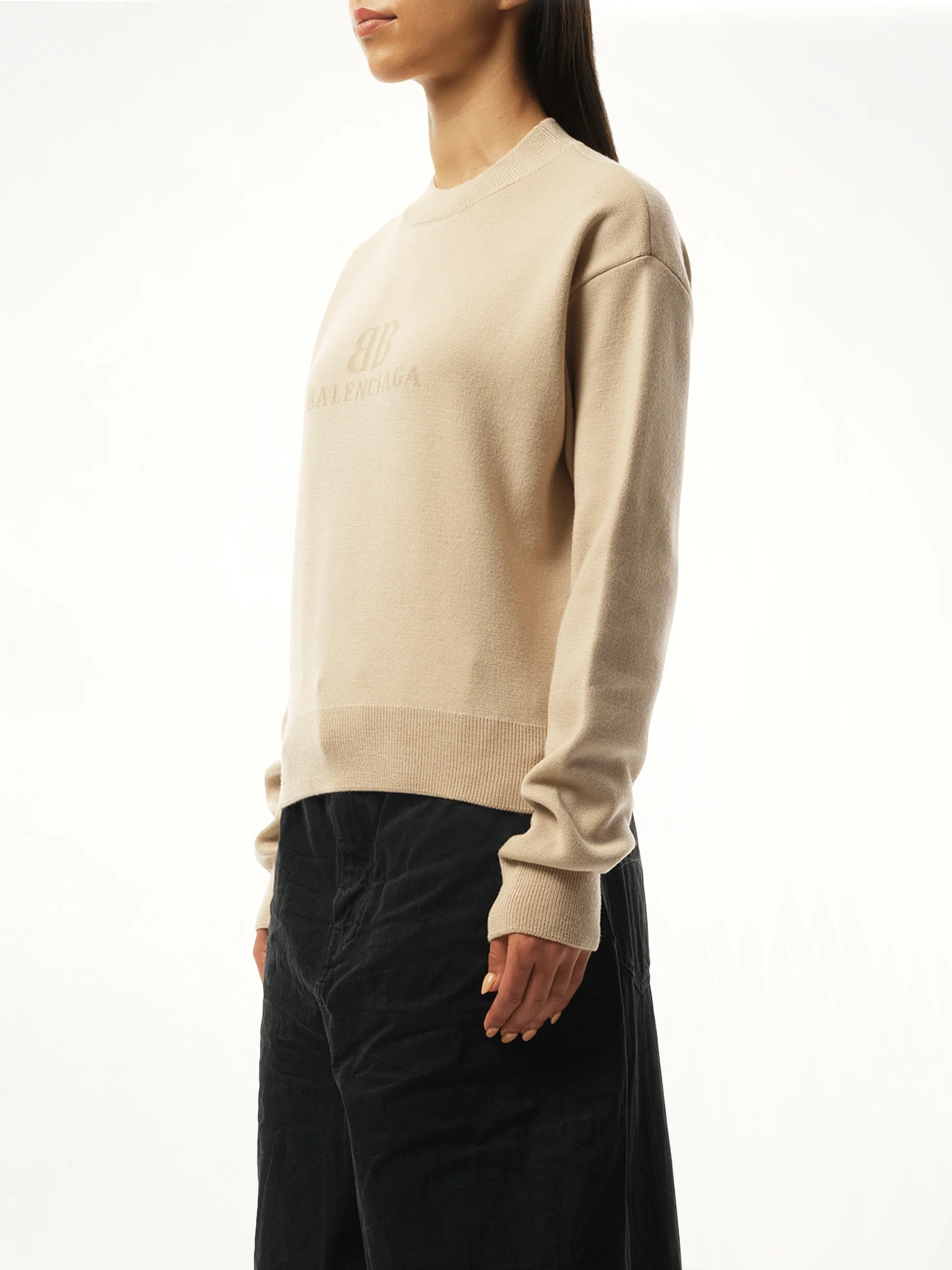 Cropped Sweater in Beige - Image 5