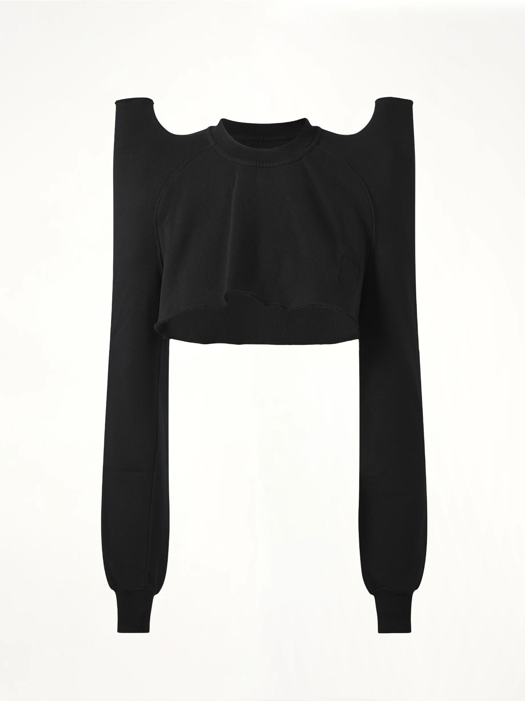 Cropped Tec Sweater in Black - Image 2