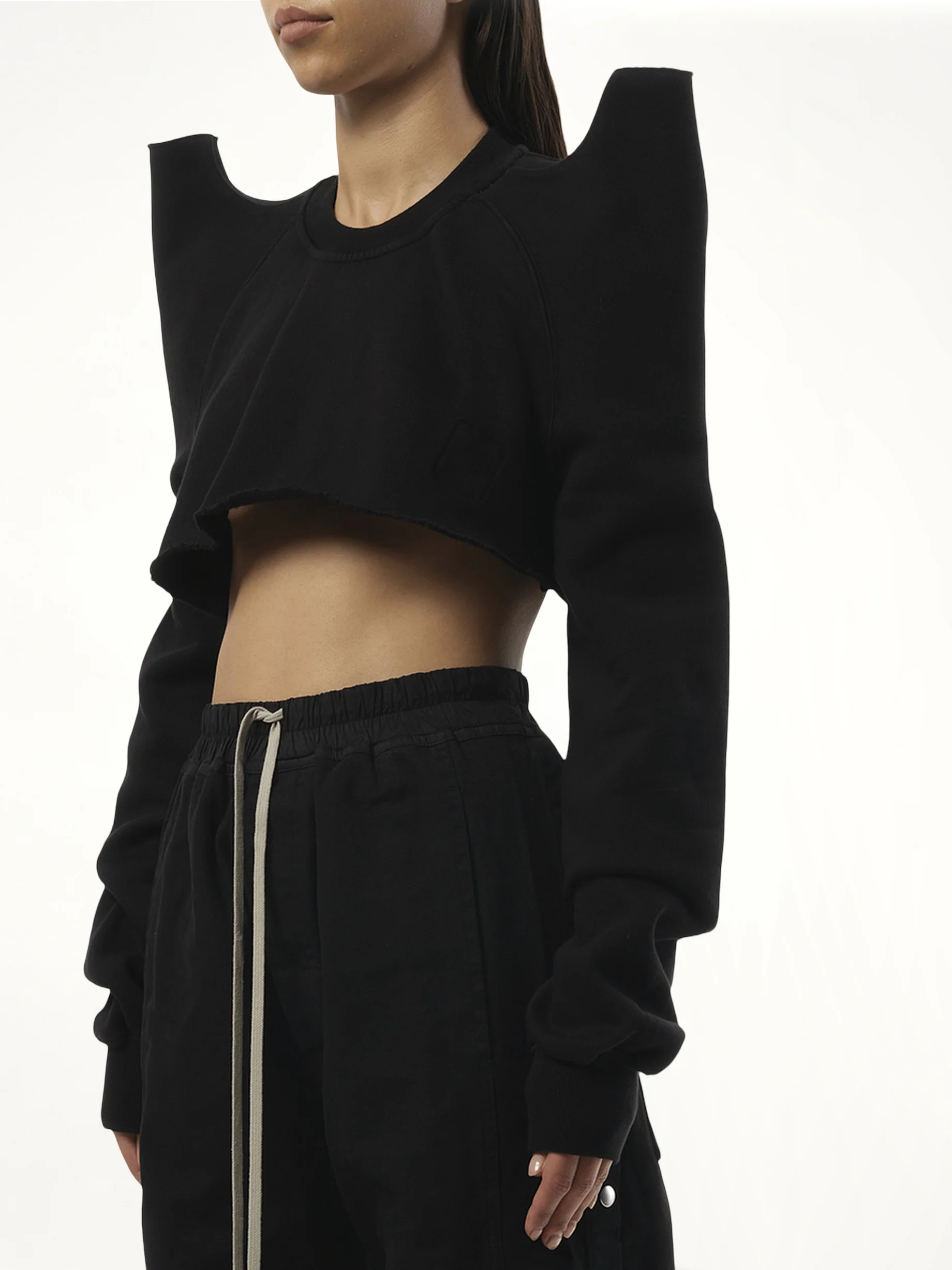 Cropped Tec Sweater in Black - Image 3