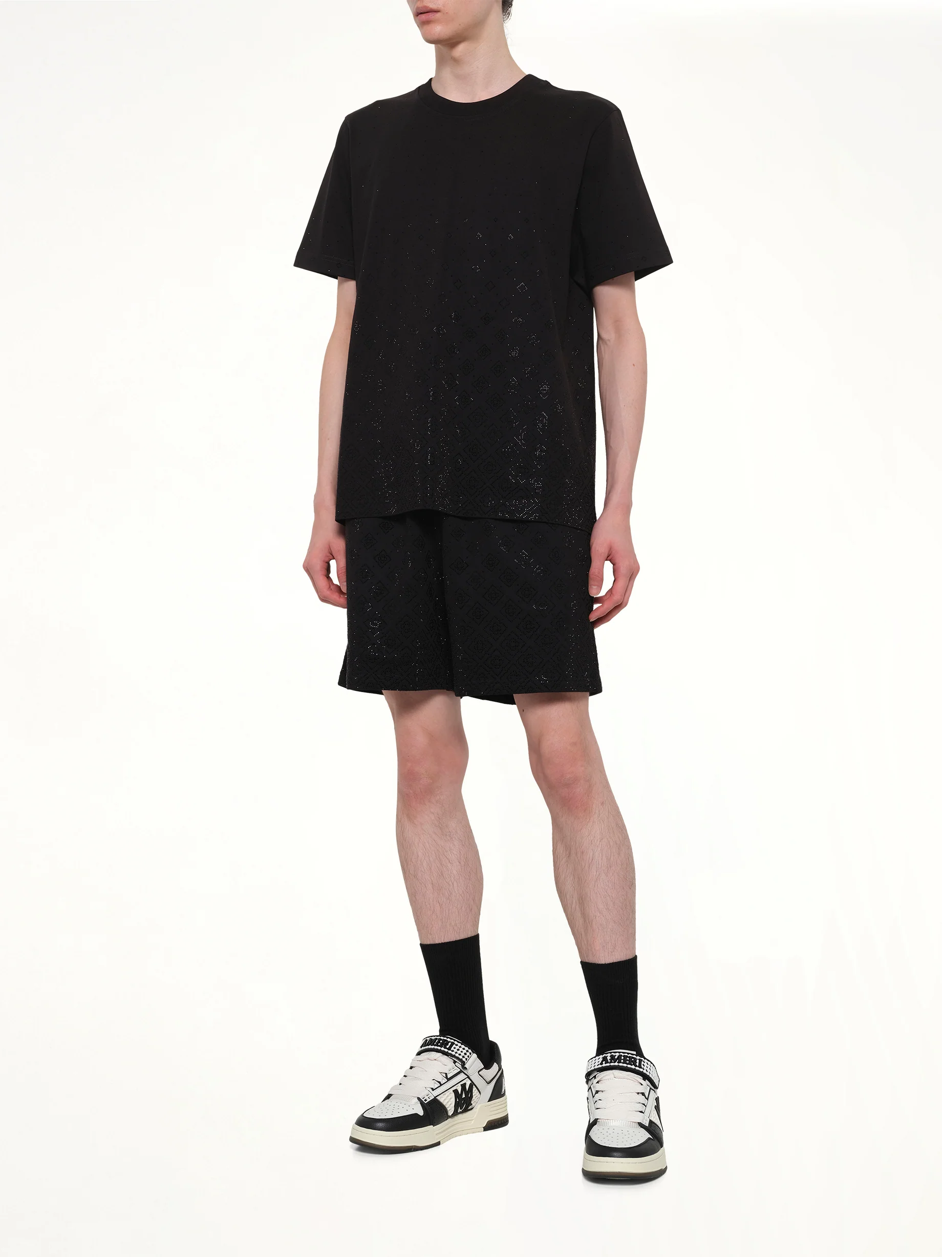 Crystal Monogram Classic T-Shirt in Black - Image 4