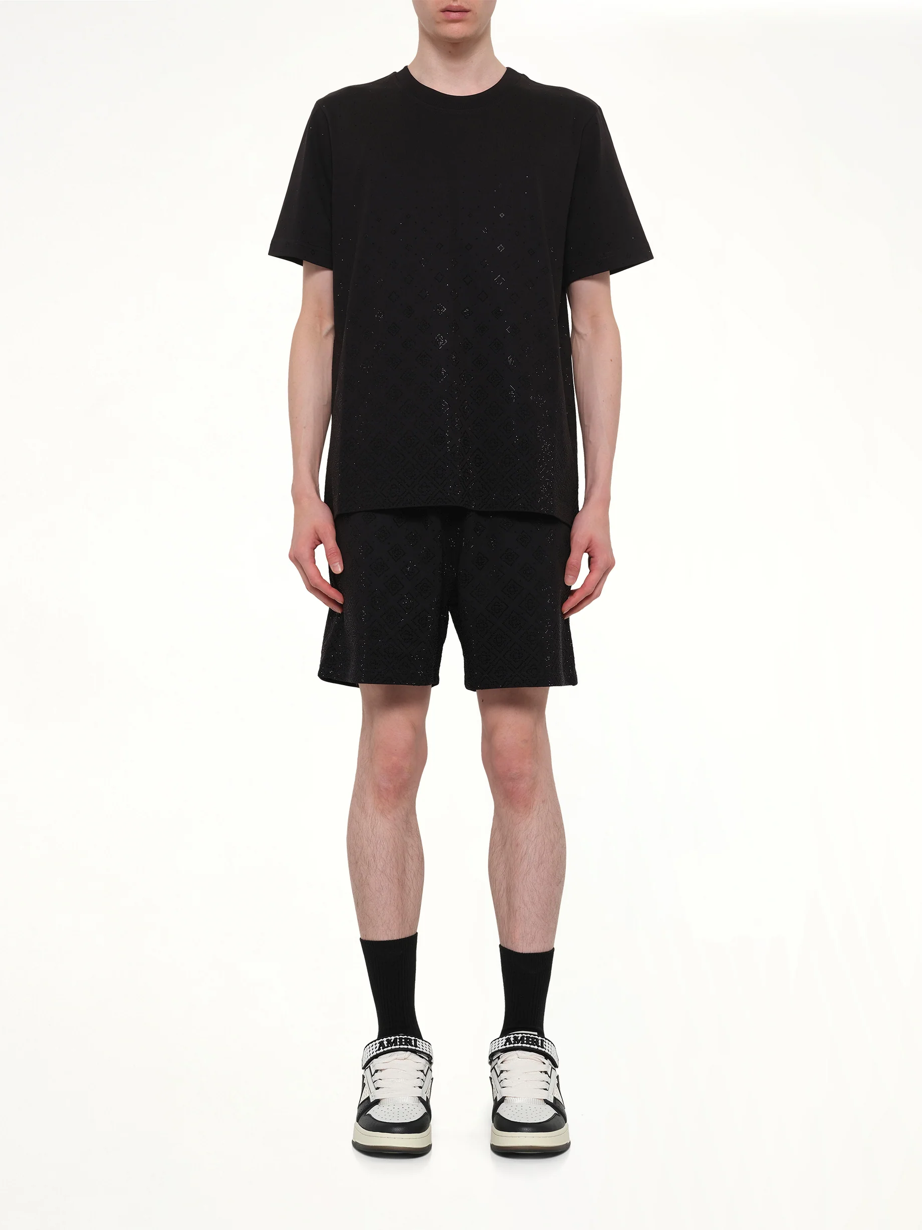 Crystal Monogram Classic T-Shirt in Black - Image 7