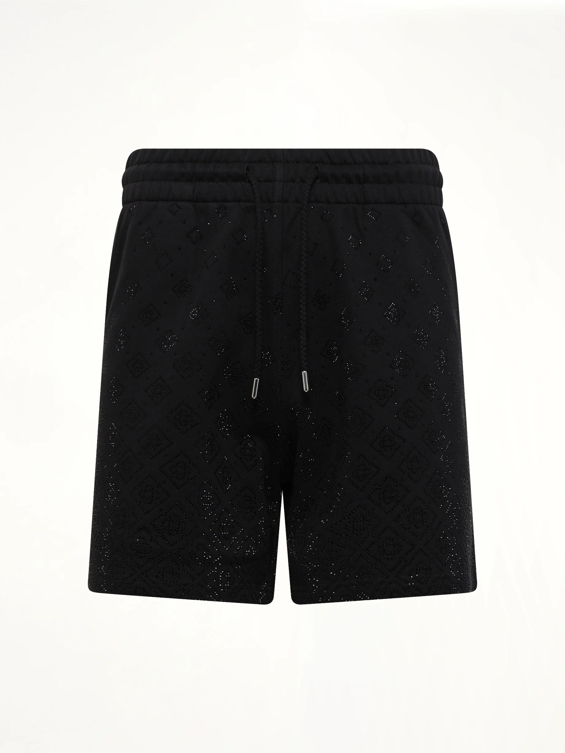 Crystal Monogram Sweatshort in Black - Image 2
