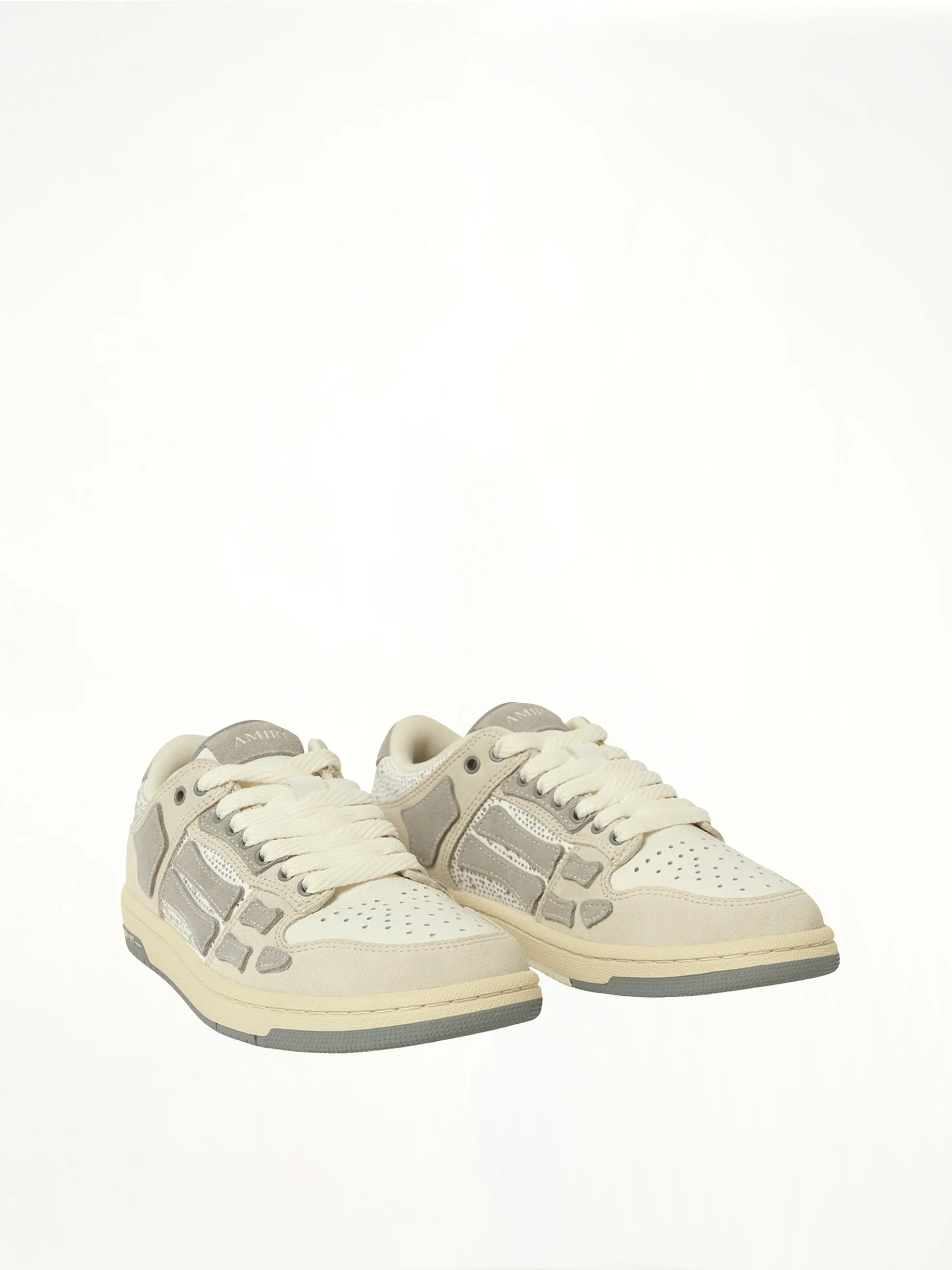 Crystal Suede Skeleton Top Low Sneaker in Birch - Image 2