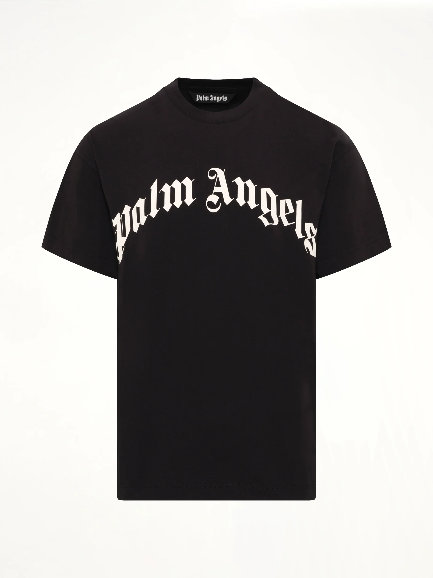 Curved Logo Regular T-Shirt in Black/Off White - Image 2
