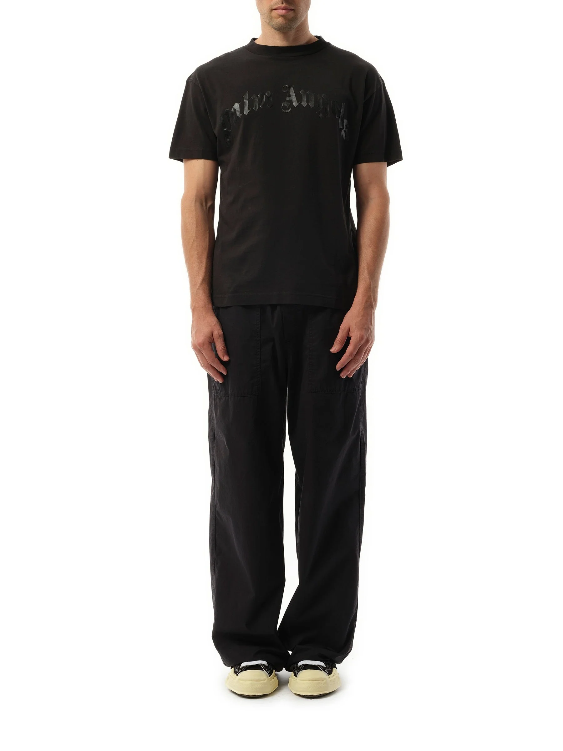 Curved Logo Regular T-Shirt in Black - Image 4