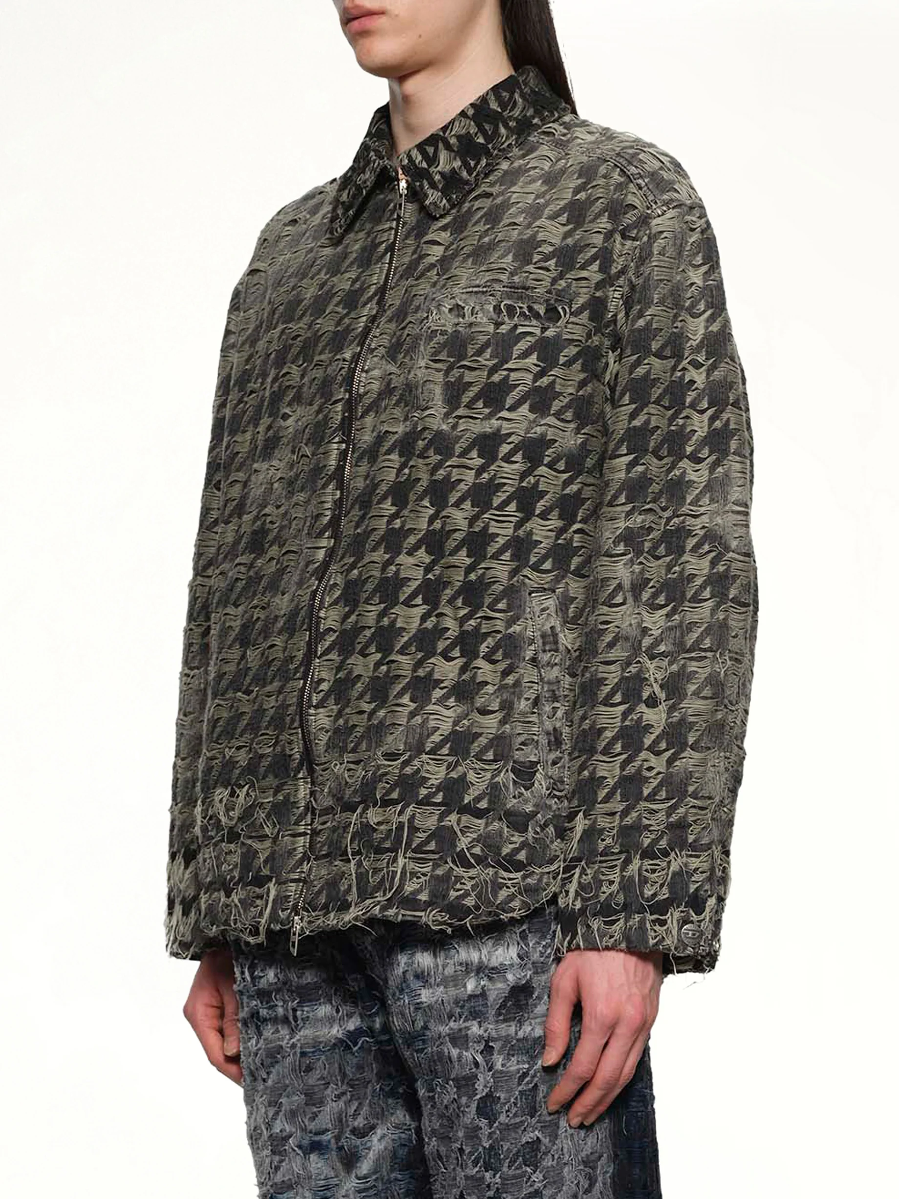 D-ELMO-FSH Runway Denim Jacket in Black - Image 3