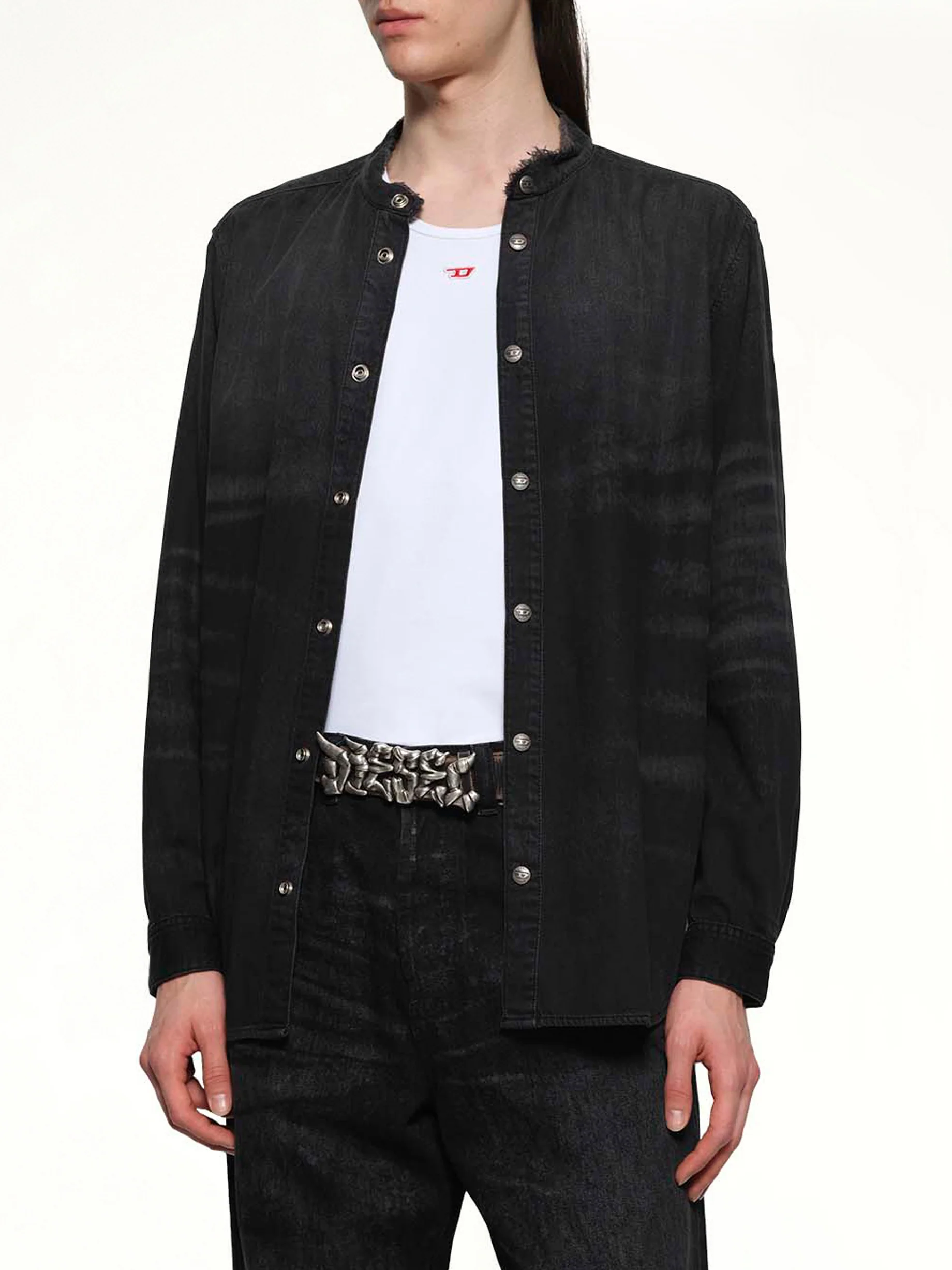 D-SIMPLY-FSH Runway Shirt in Black - Image 6
