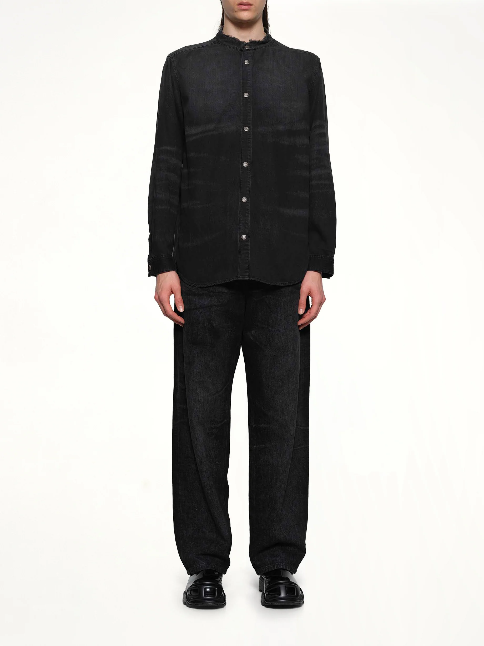 D-SIMPLY-FSH Runway Shirt in Black - Image 7