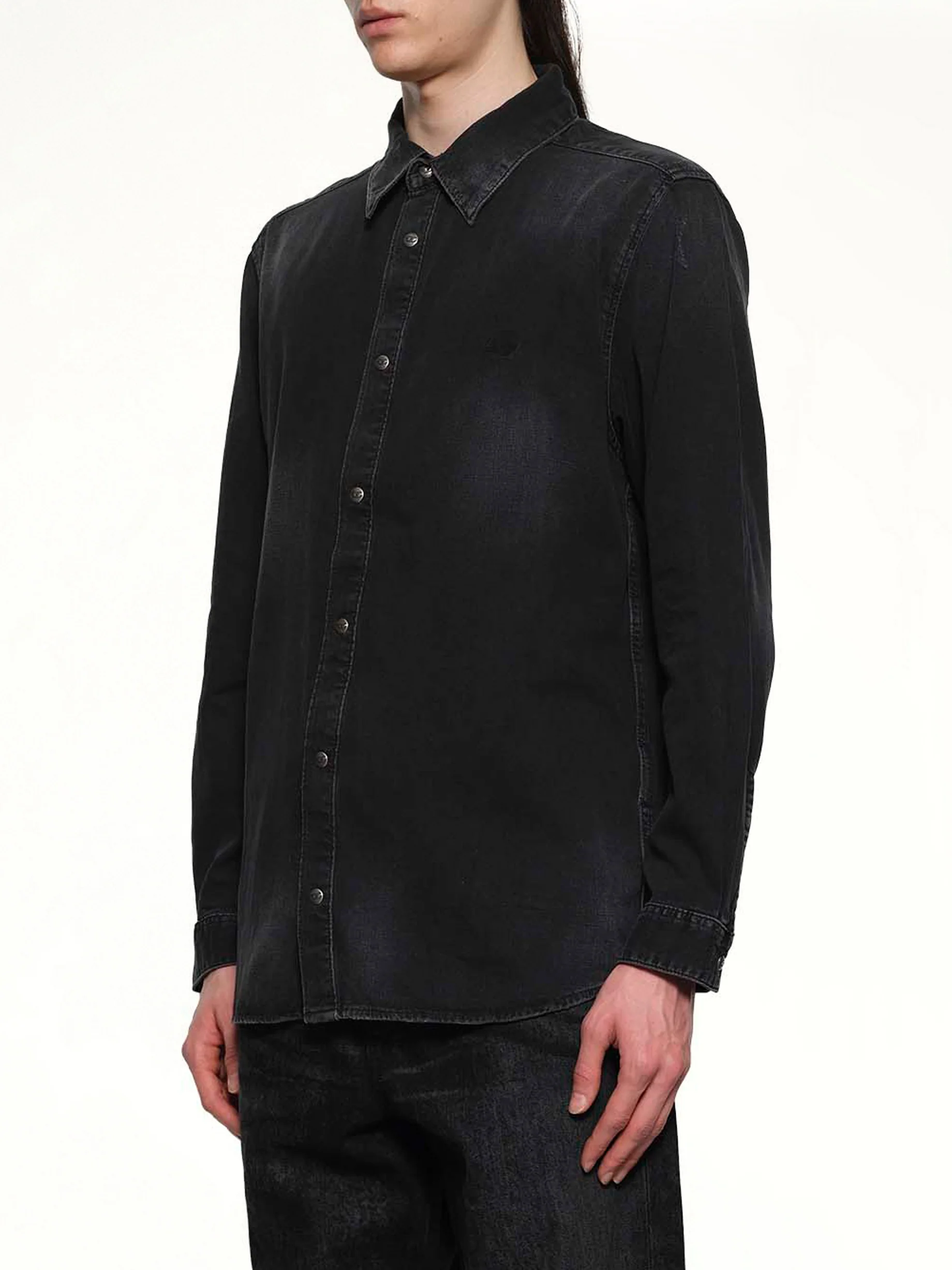 D-SIMPLY Shirt in Black/Dark Grey - Image 3
