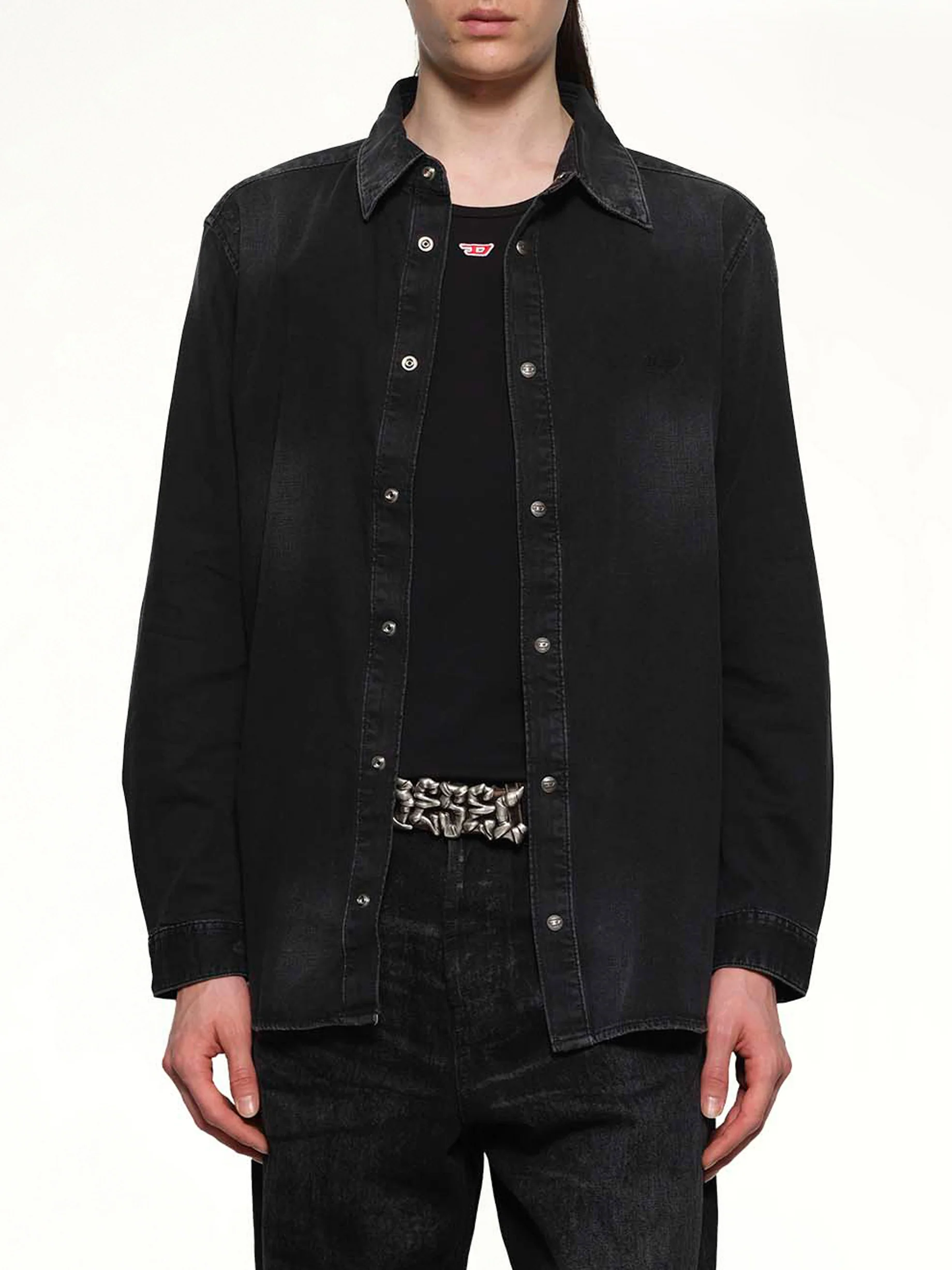 D-SIMPLY Shirt in Black/Dark Grey - Image 6