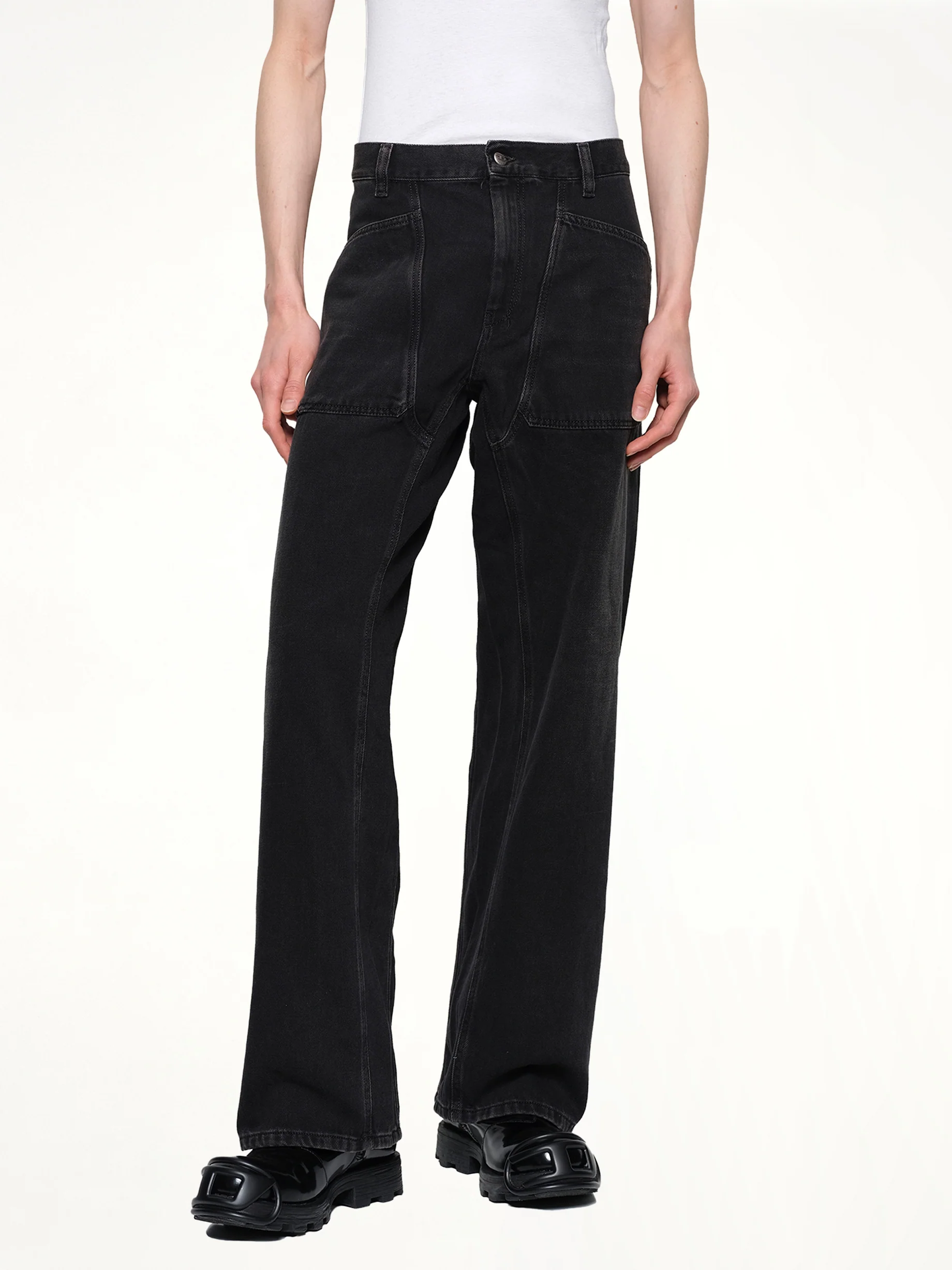 D-ZETA Relaxed Jeans in Black/Dark Grey - Image 6