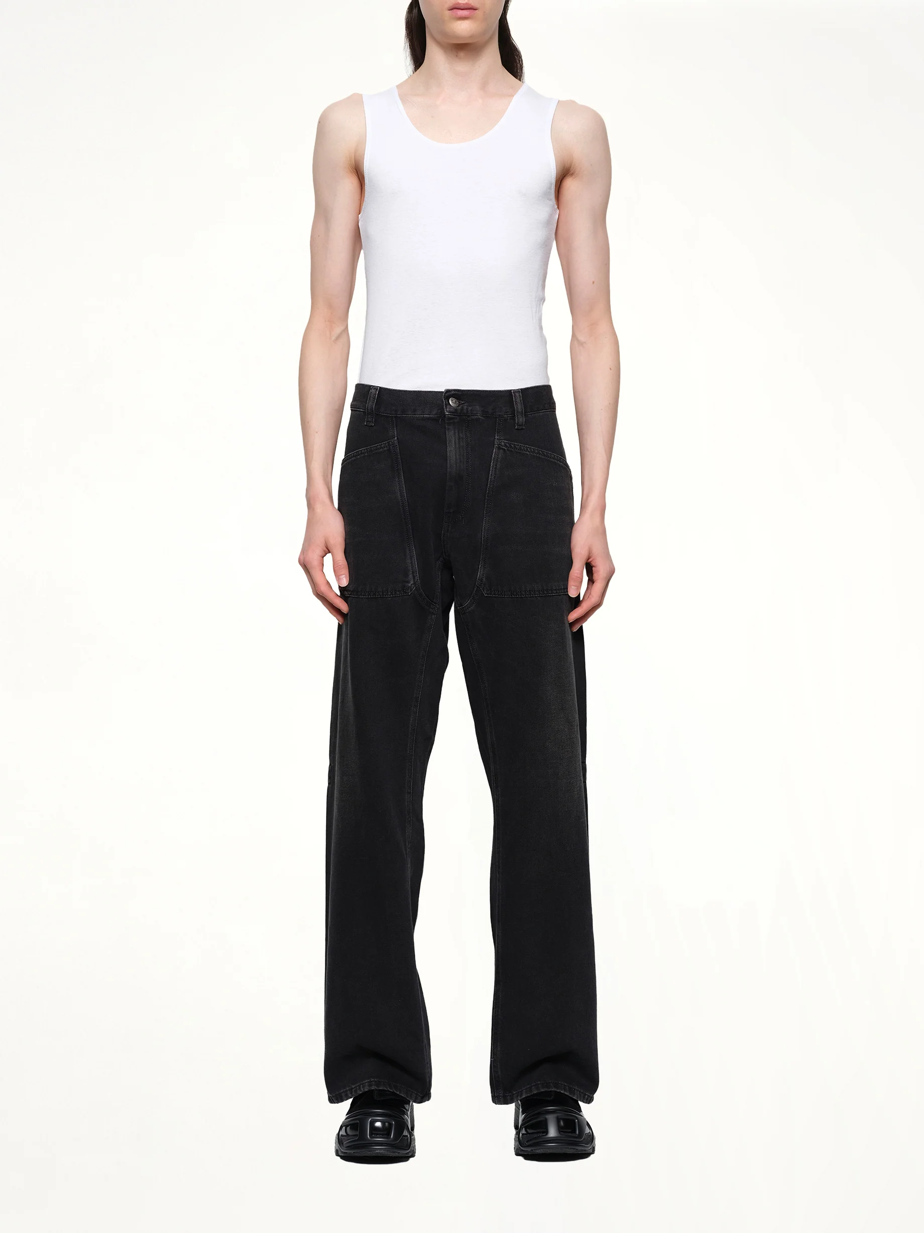 D-ZETA Relaxed Jeans in Black/Dark Grey - Image 7