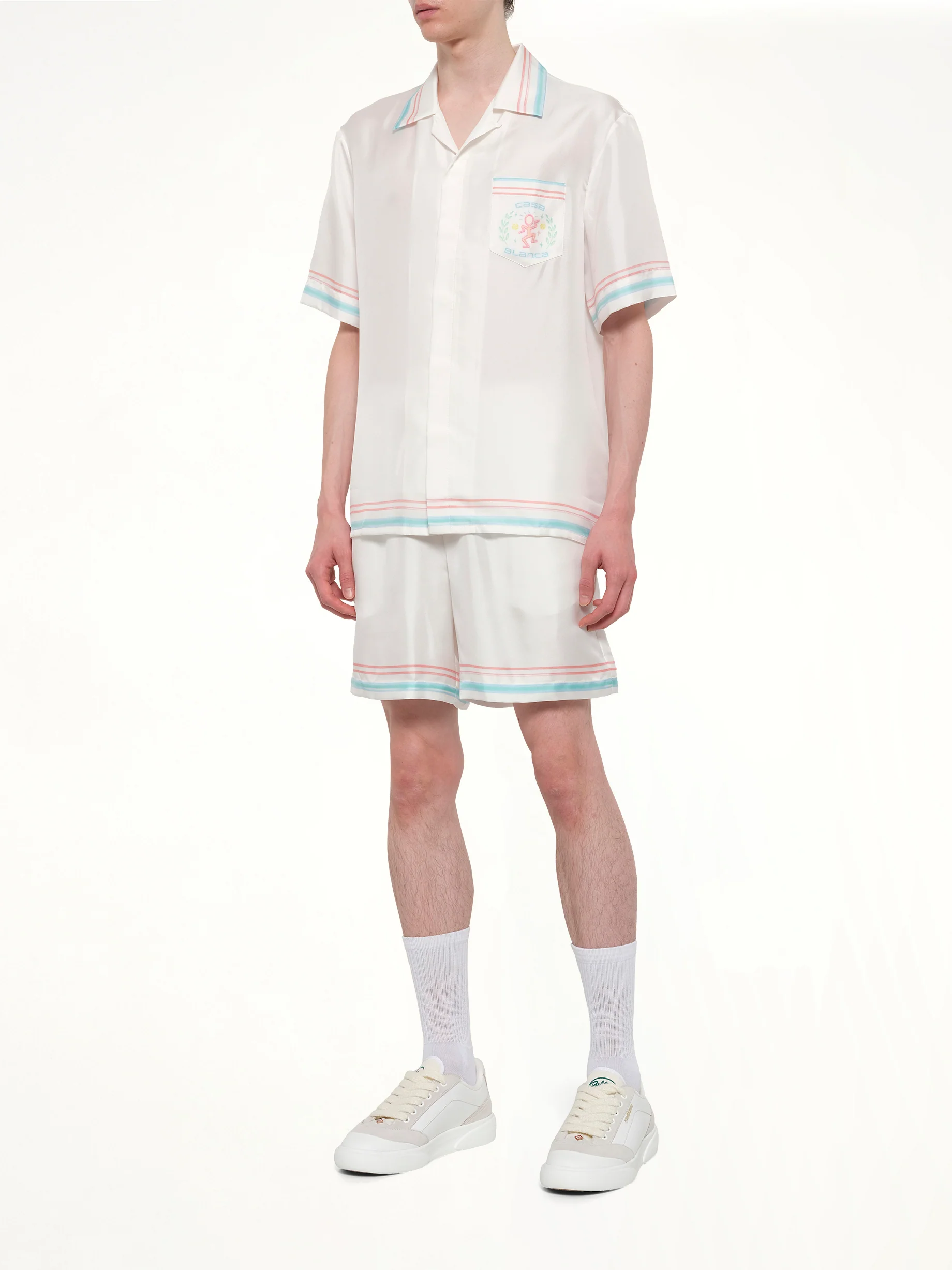 Dance Joy Cuban Collar SS Shirt in White - Image 4