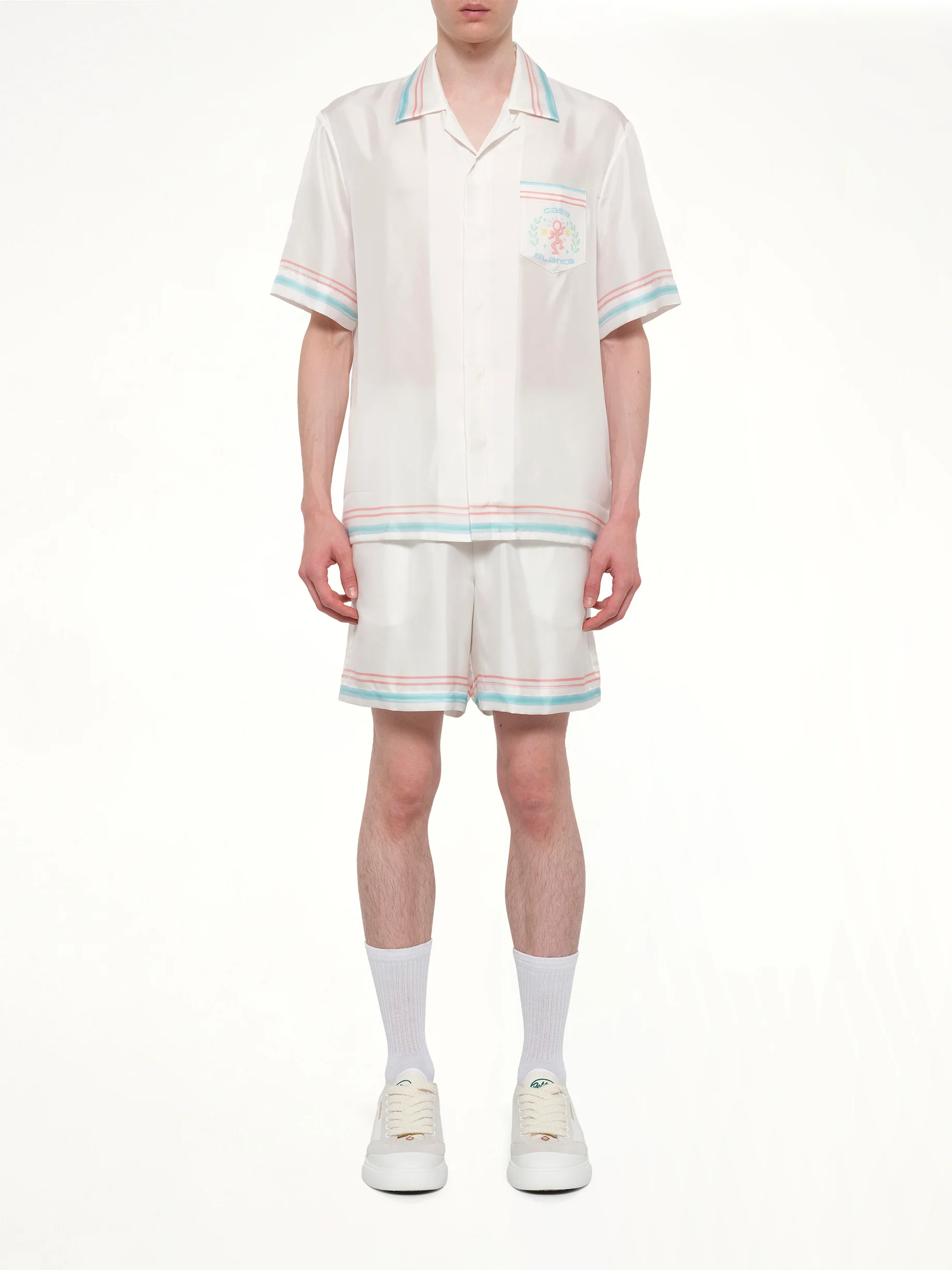 Dance Joy Cuban Collar SS Shirt in White - Image 7