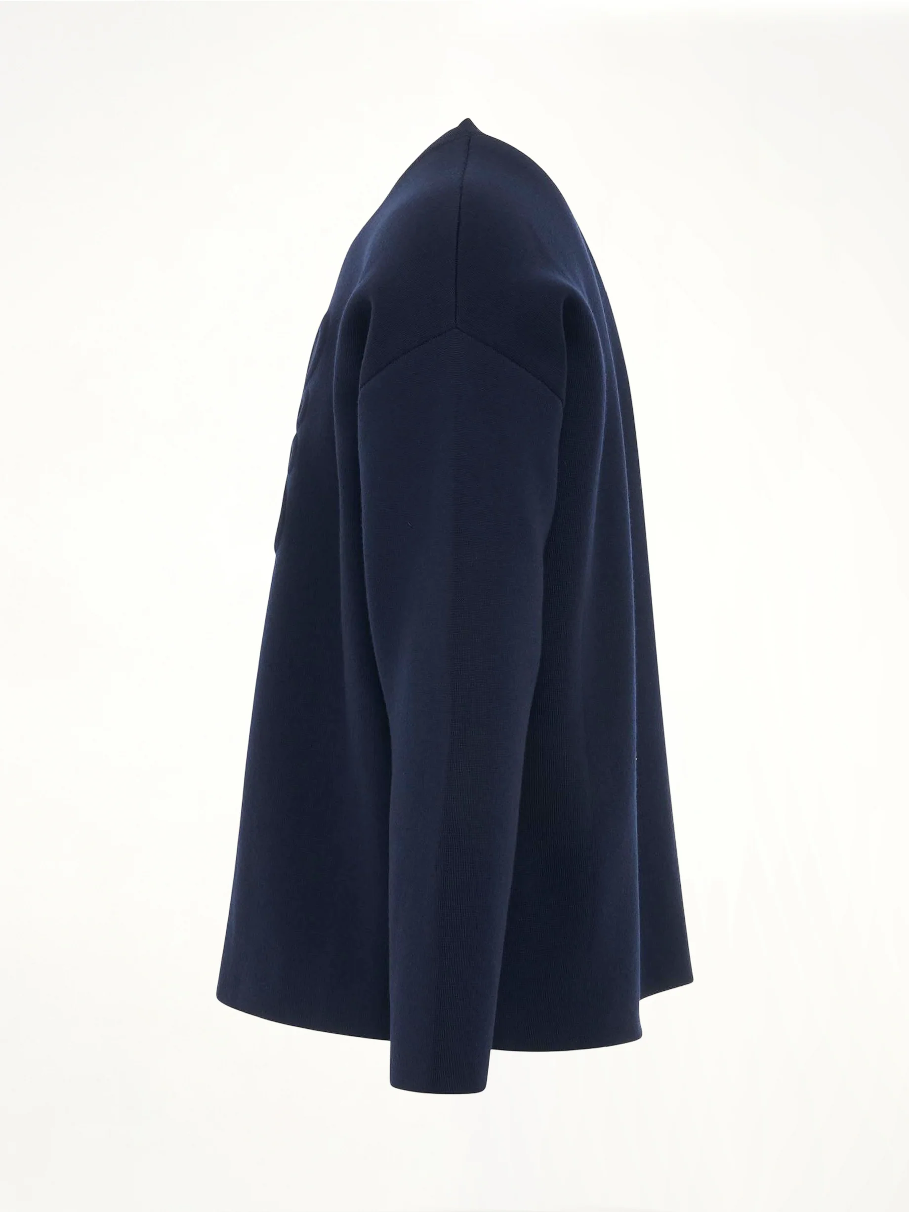 Debossed Anagram Sweater in Navy Blue - Image 3