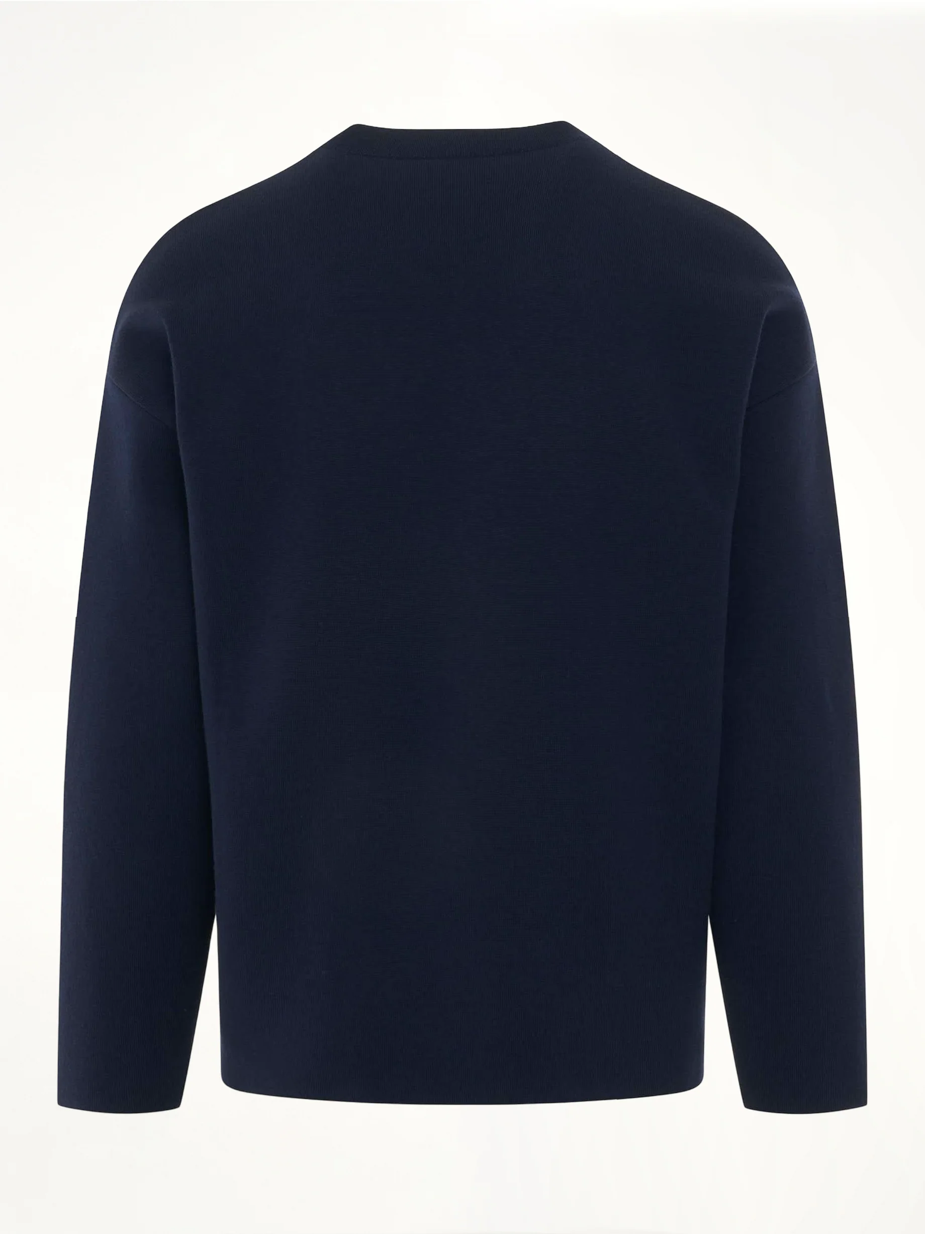 Debossed Anagram Sweater in Navy Blue - Image 4
