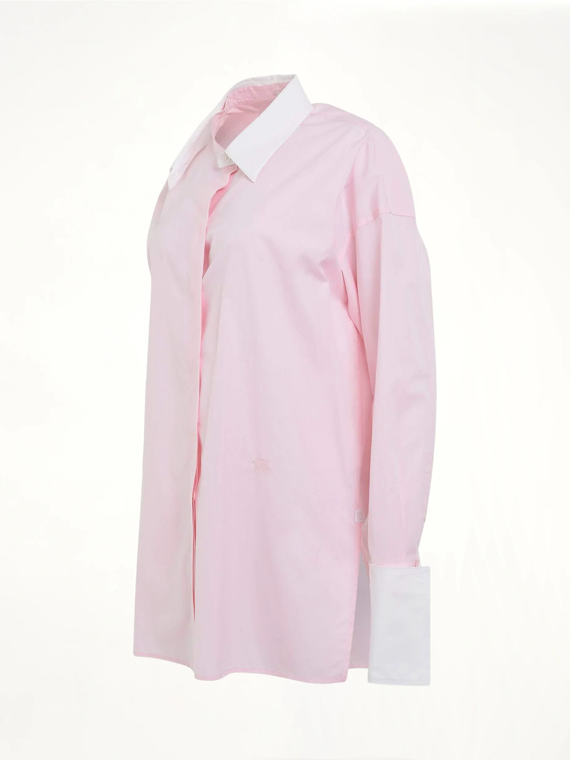 Deconstructed Cotton Shirt in Chalk - Image 2