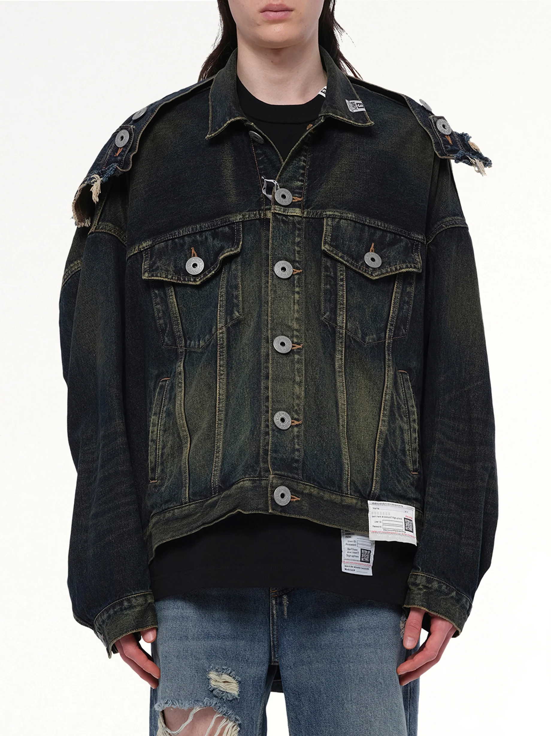 Deconstructed Denim Blouson in Indigo