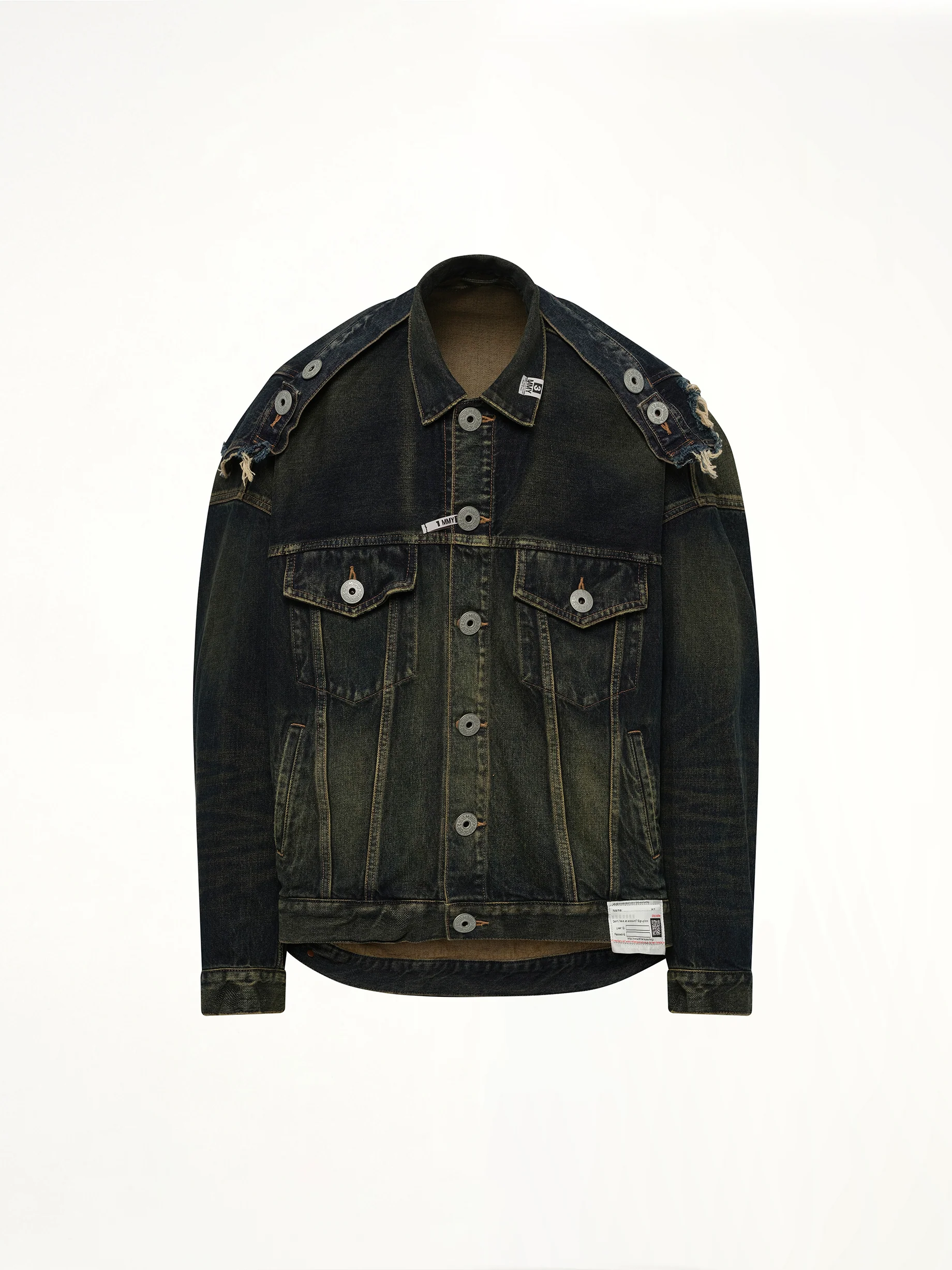Deconstructed Denim Blouson in Indigo - Image 2