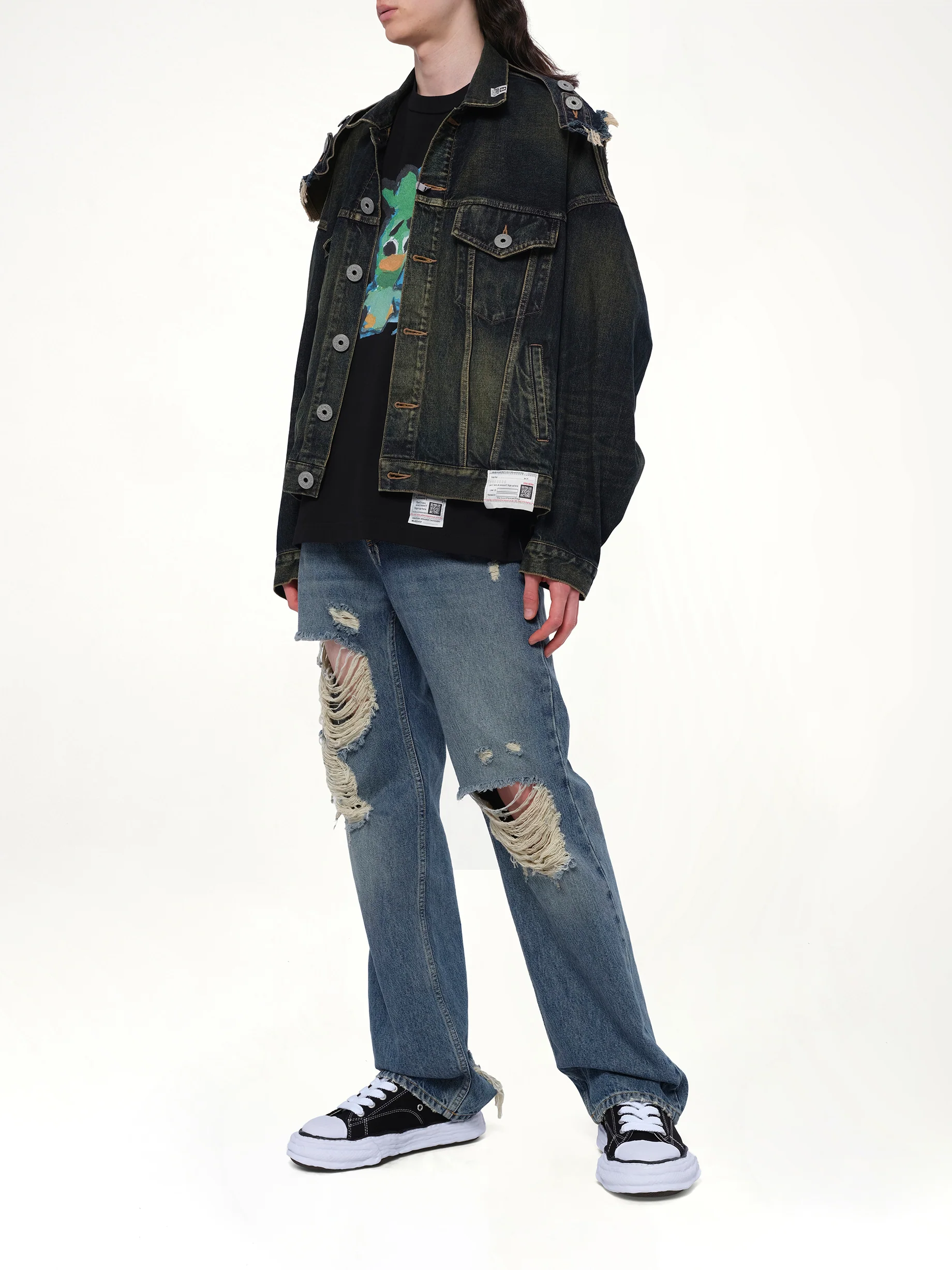 Deconstructed Denim Blouson in Indigo - Image 4