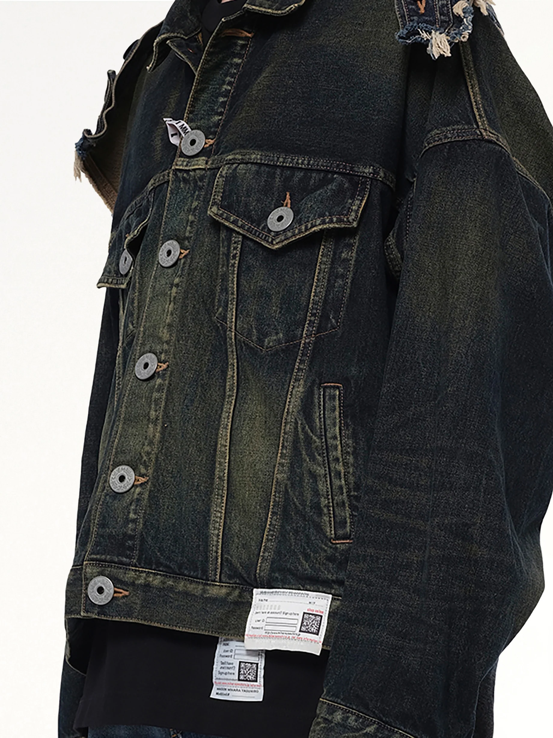 Deconstructed Denim Blouson in Indigo - Image 6